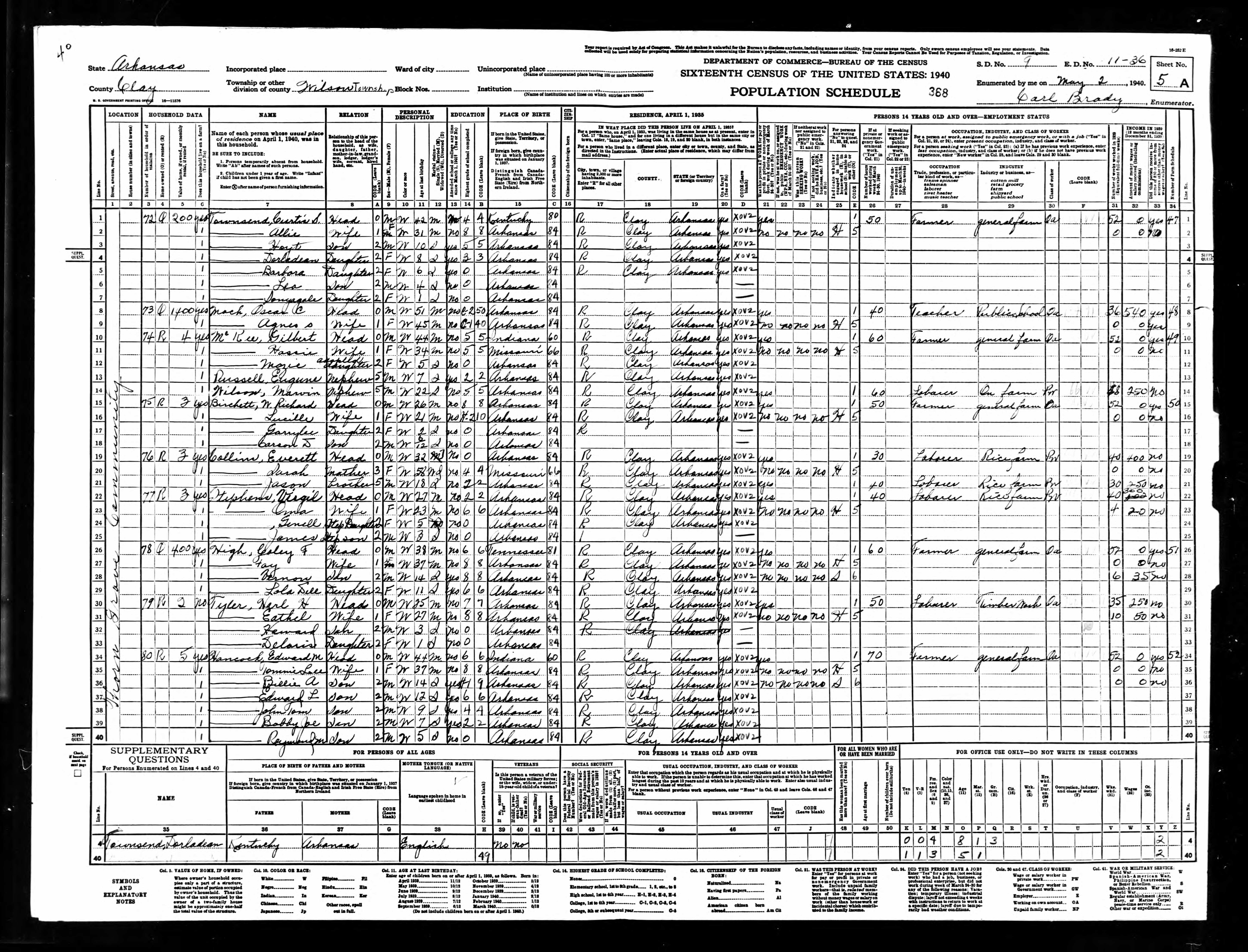 Recensement fédéral américain 1940