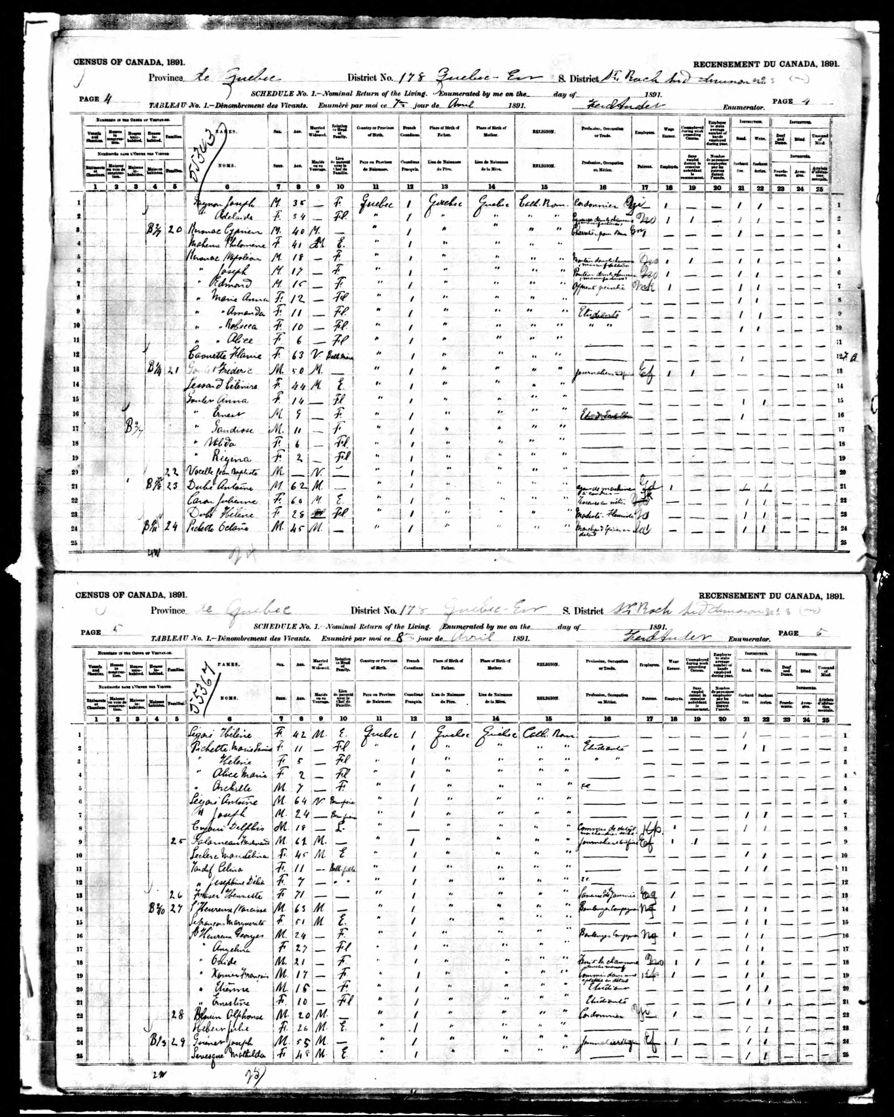 Recensement canadien 1891