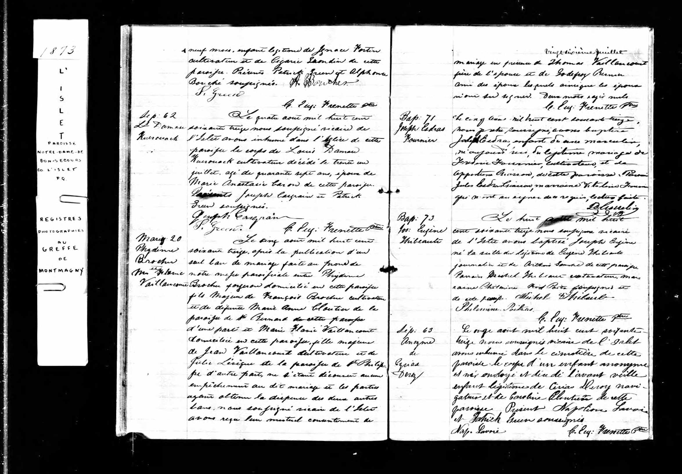 Acte de sépulture