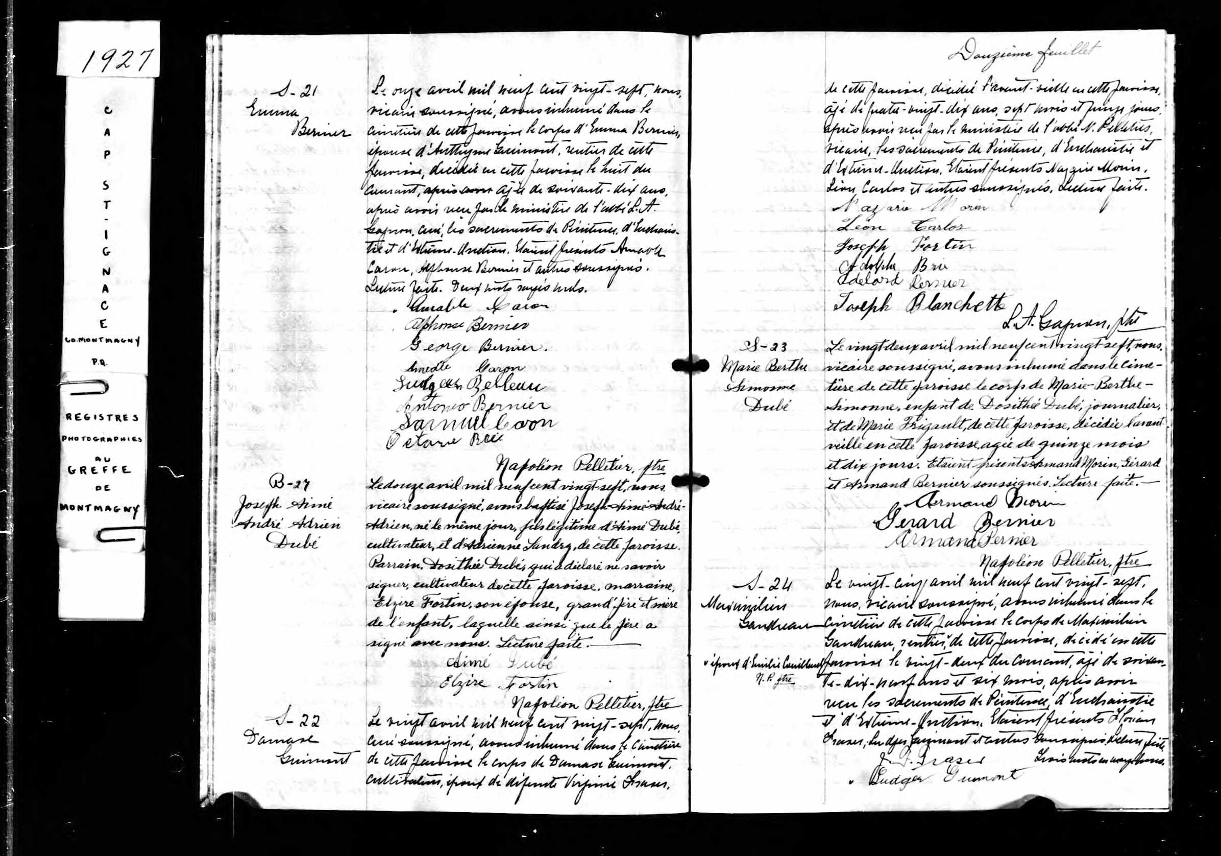 Acte de sépulture
