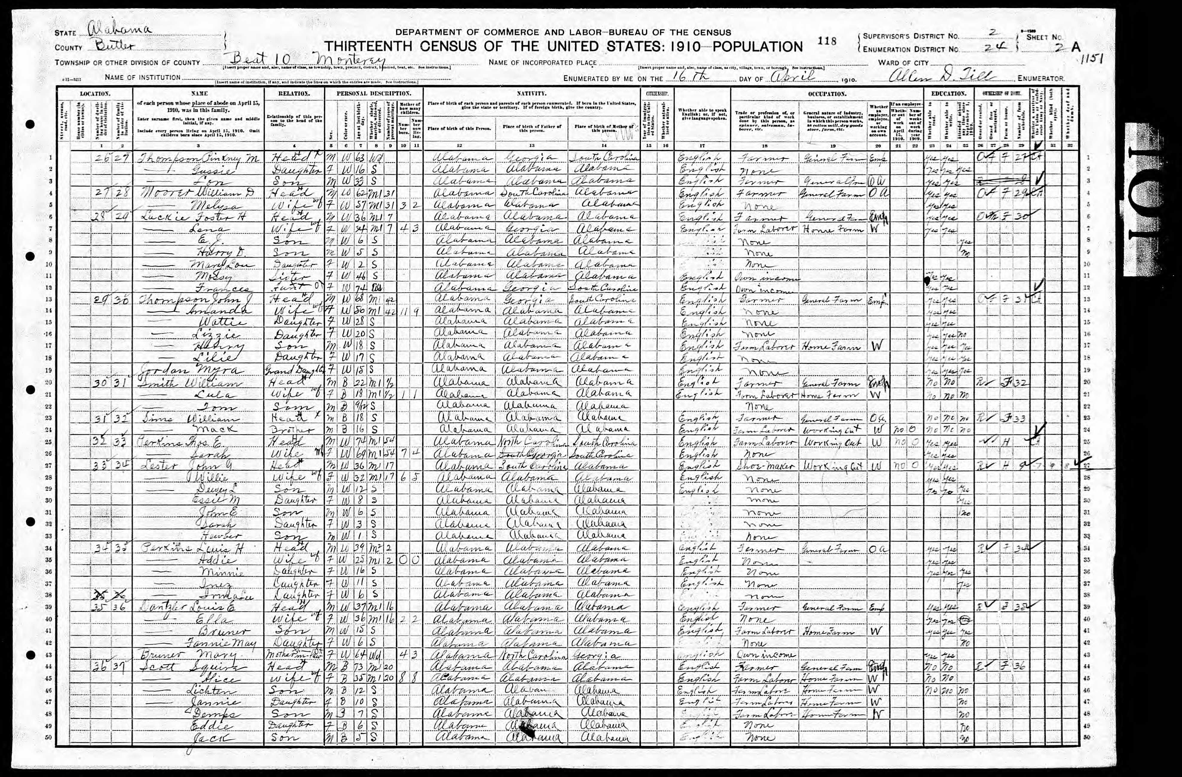 Recensement fédéral américain 1910 Recensement fédéral américain 1910