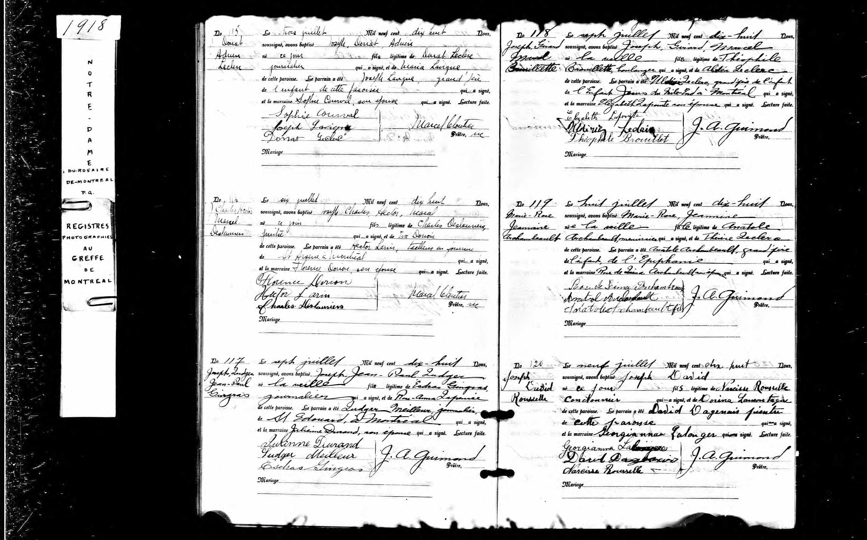 Acte de baptême Acte de baptême