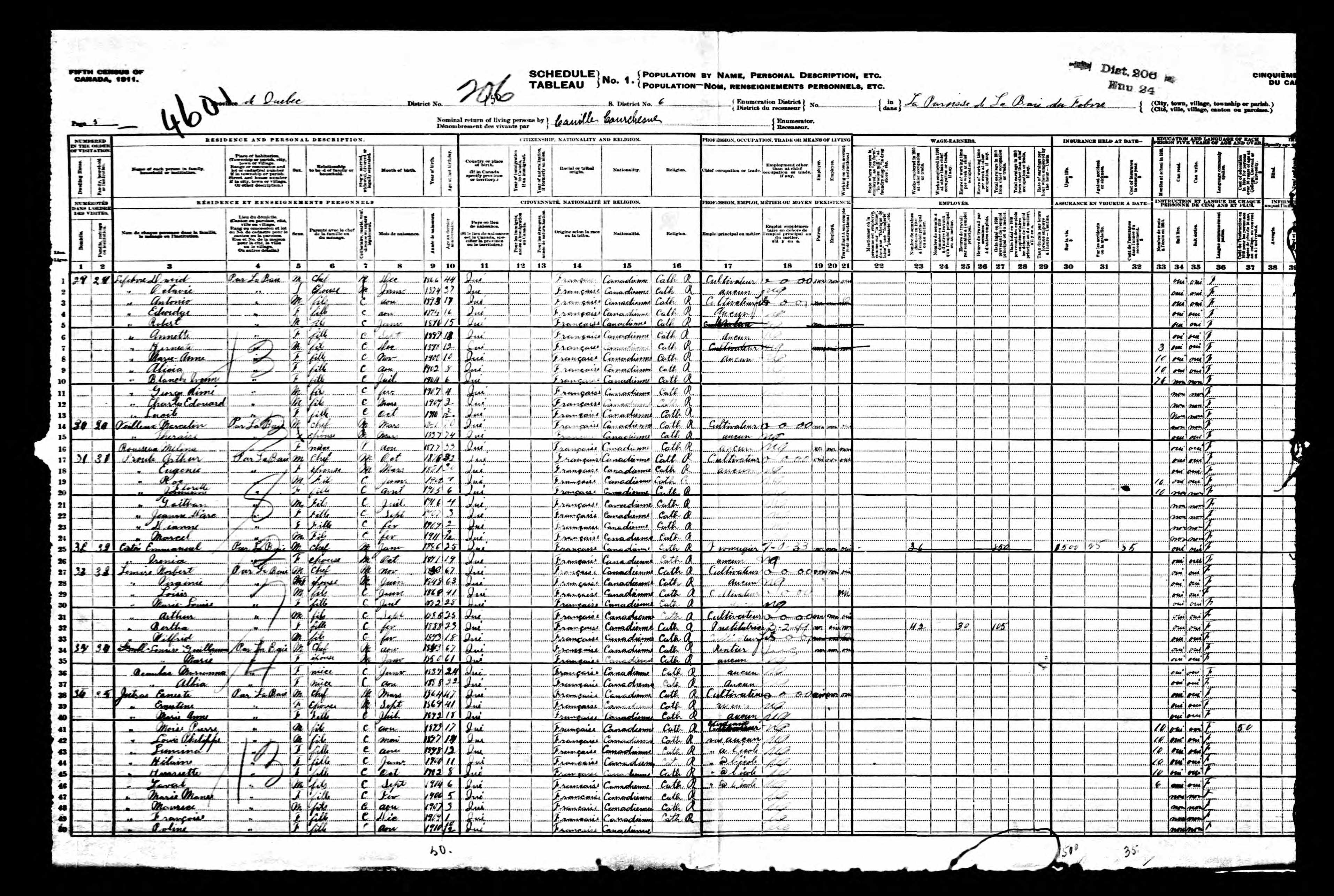 Recensement canadien 1911
