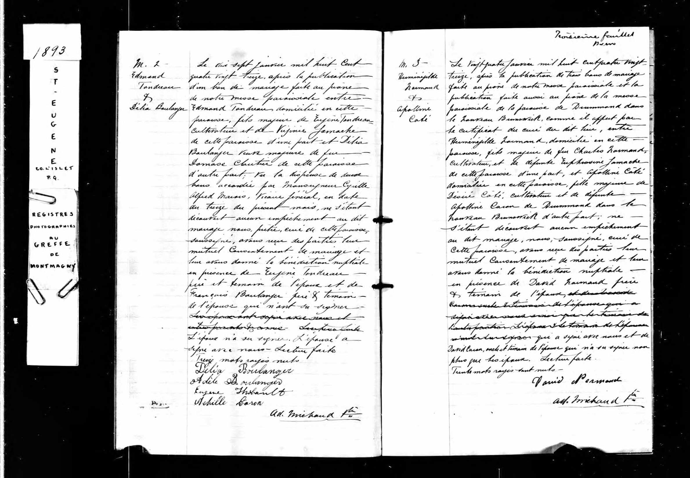 Acte de mariage en secondes noces Acte de mariage en secondes noces