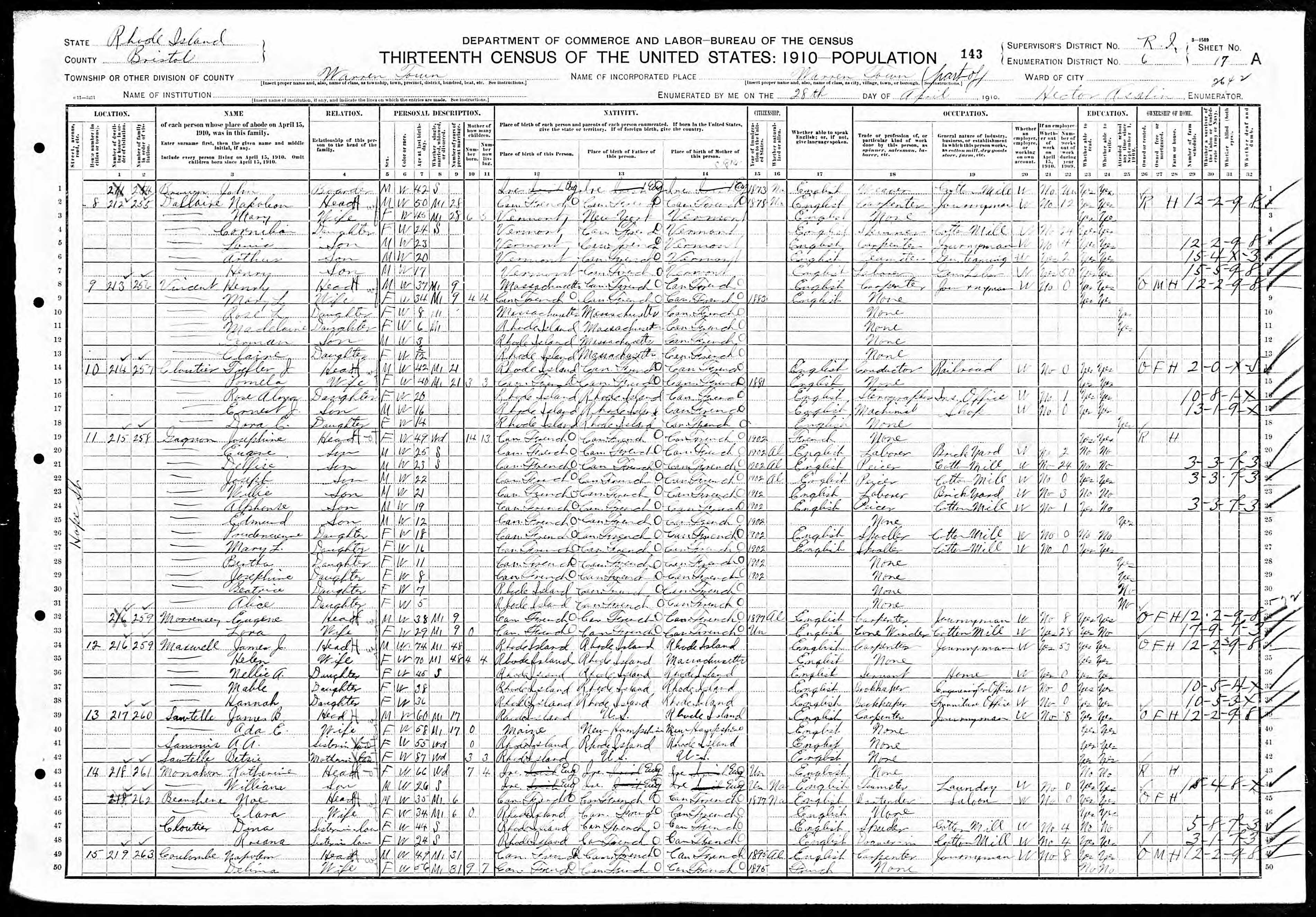 Recensement fédéral américain 1910