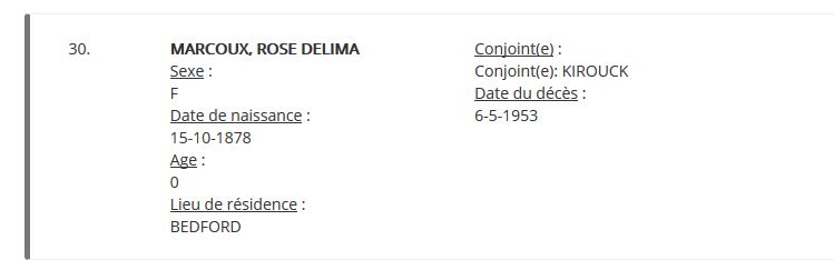 Mention de la date de décès
