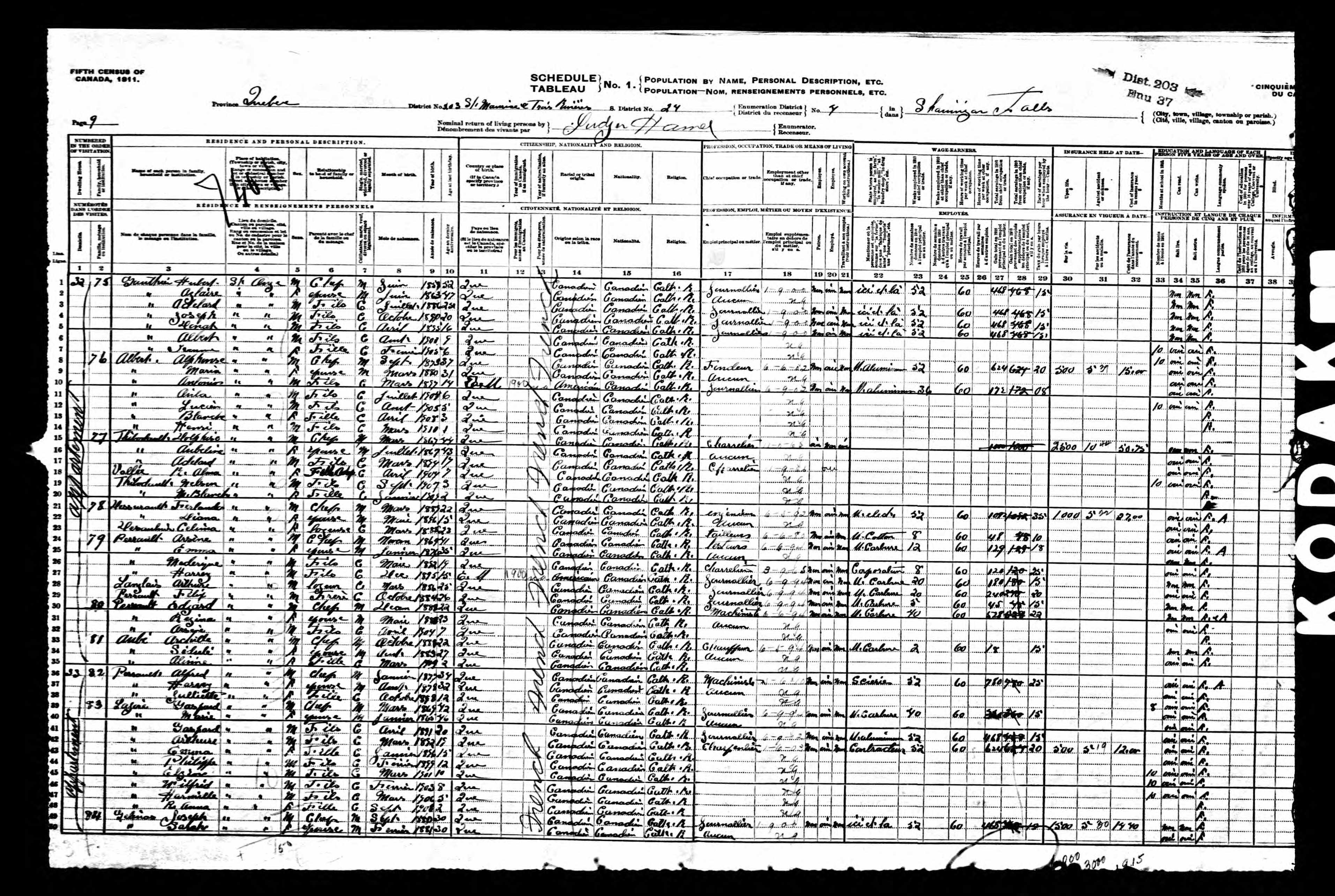 Recensement canadien 1911