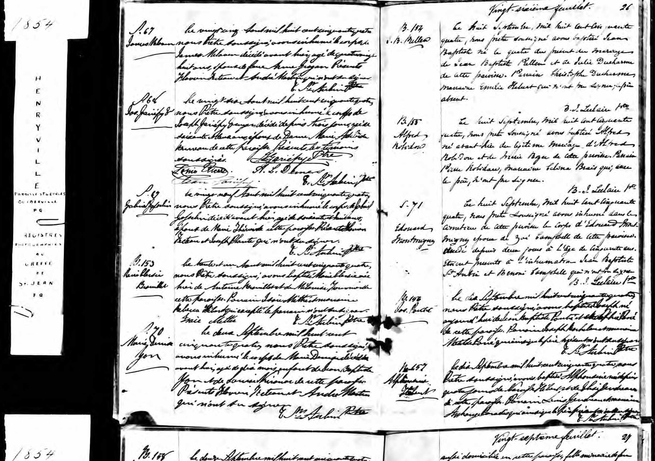 Acte de sépulture Acte de sépulture