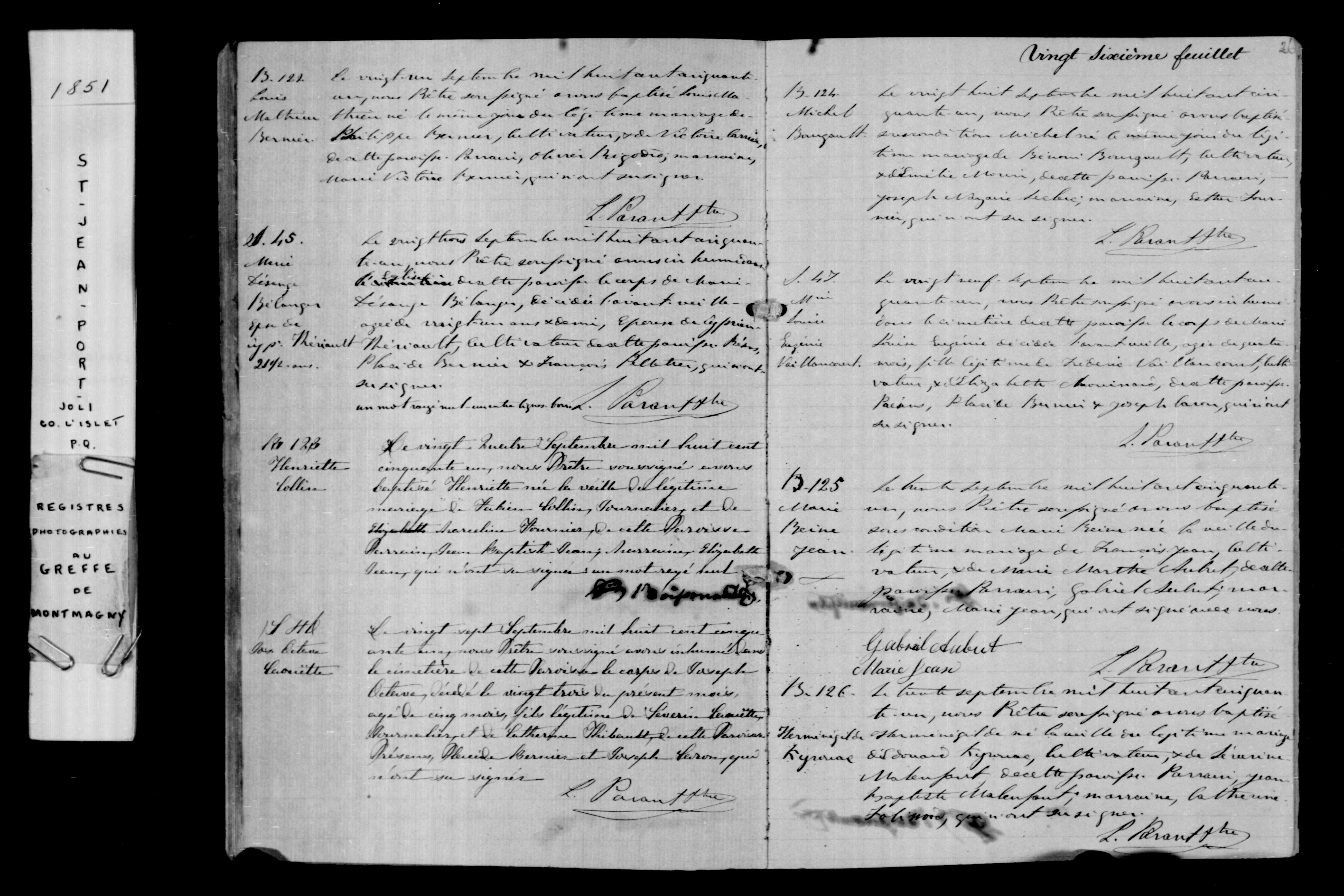 Acte de sépulture