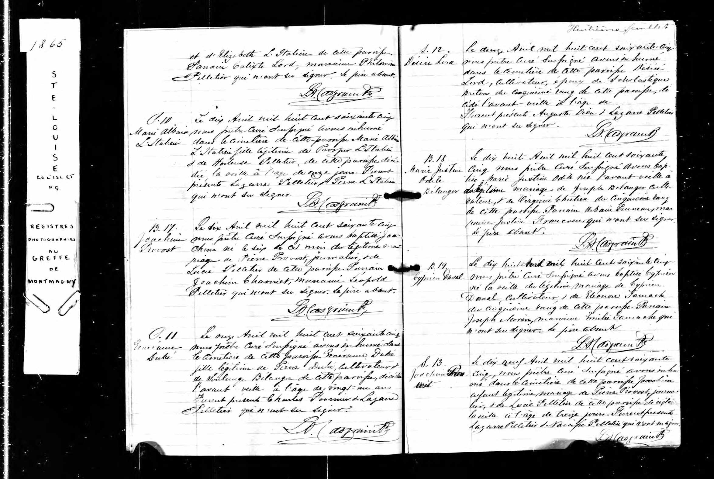 Acte de sépulture