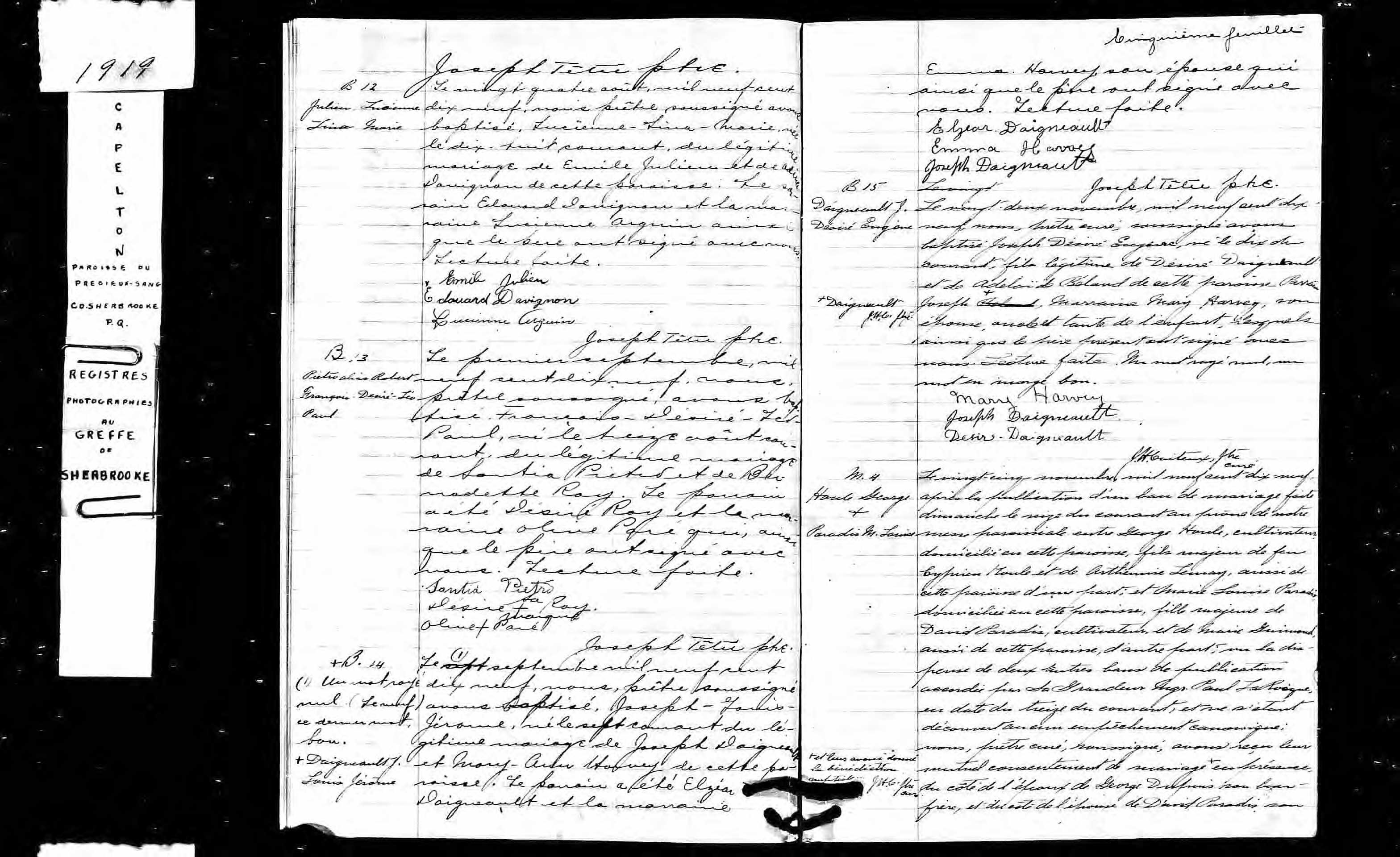 Acte de baptême Acte de baptême