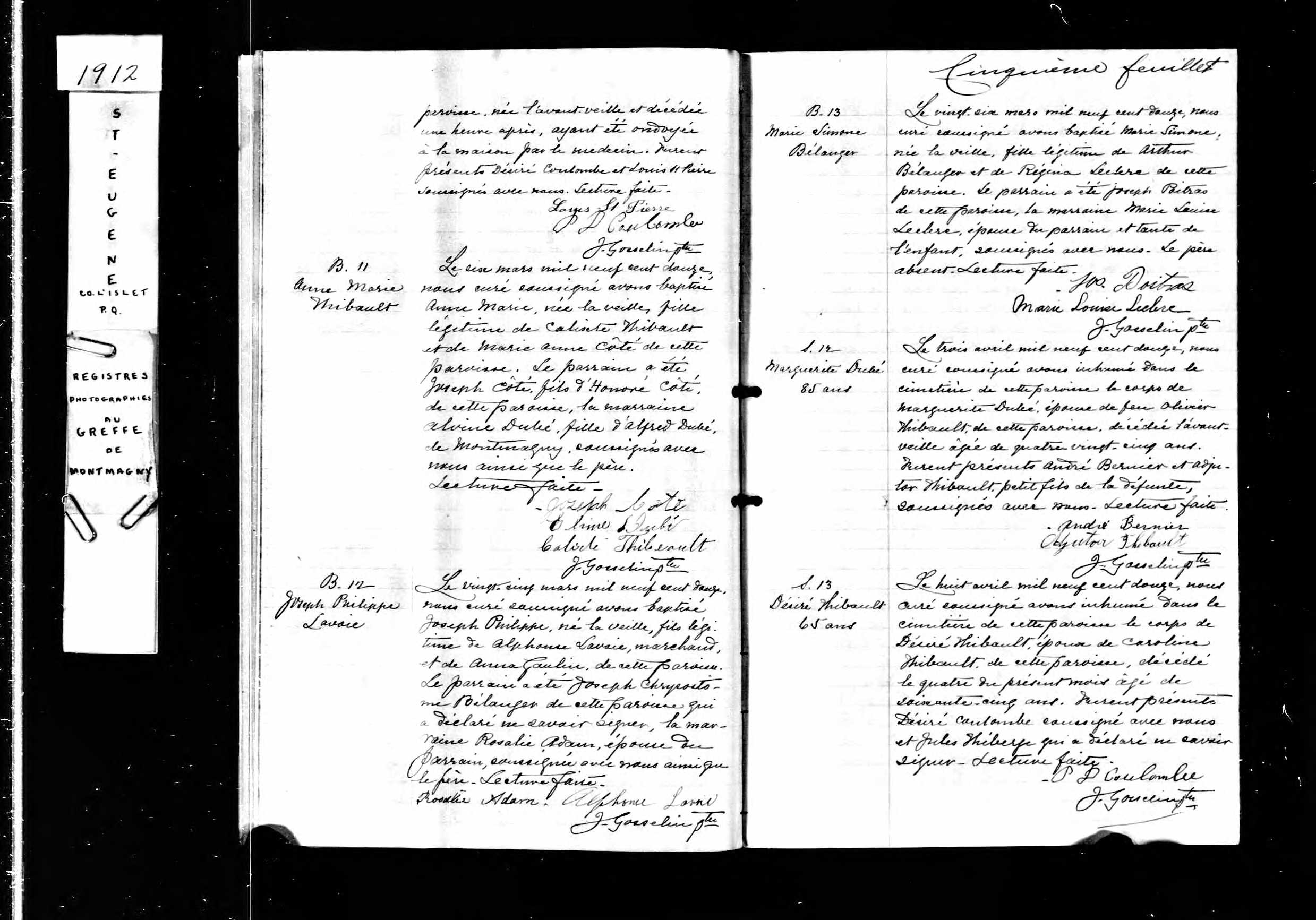 Acte de sépulture