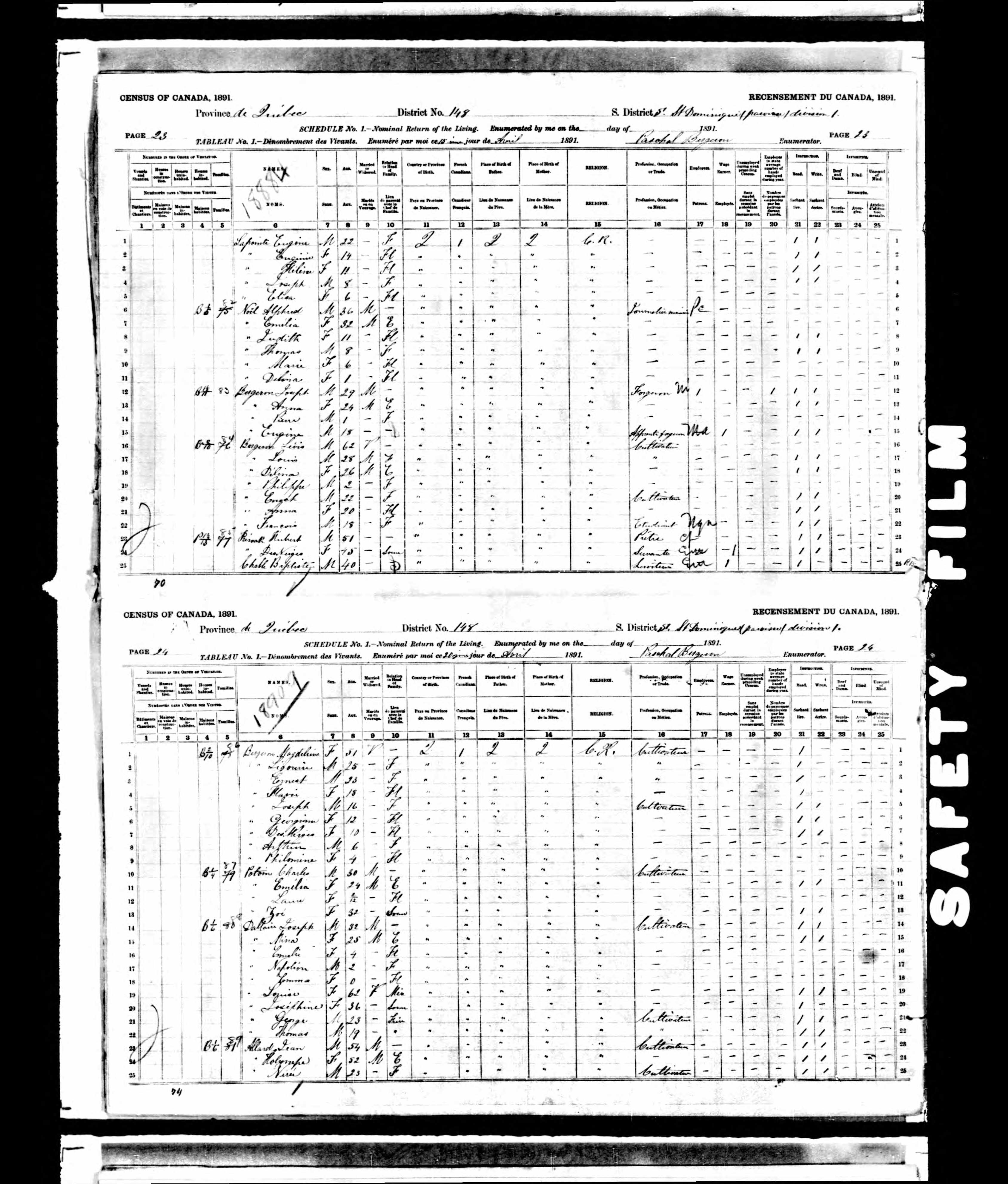 Recensement canadien 1891