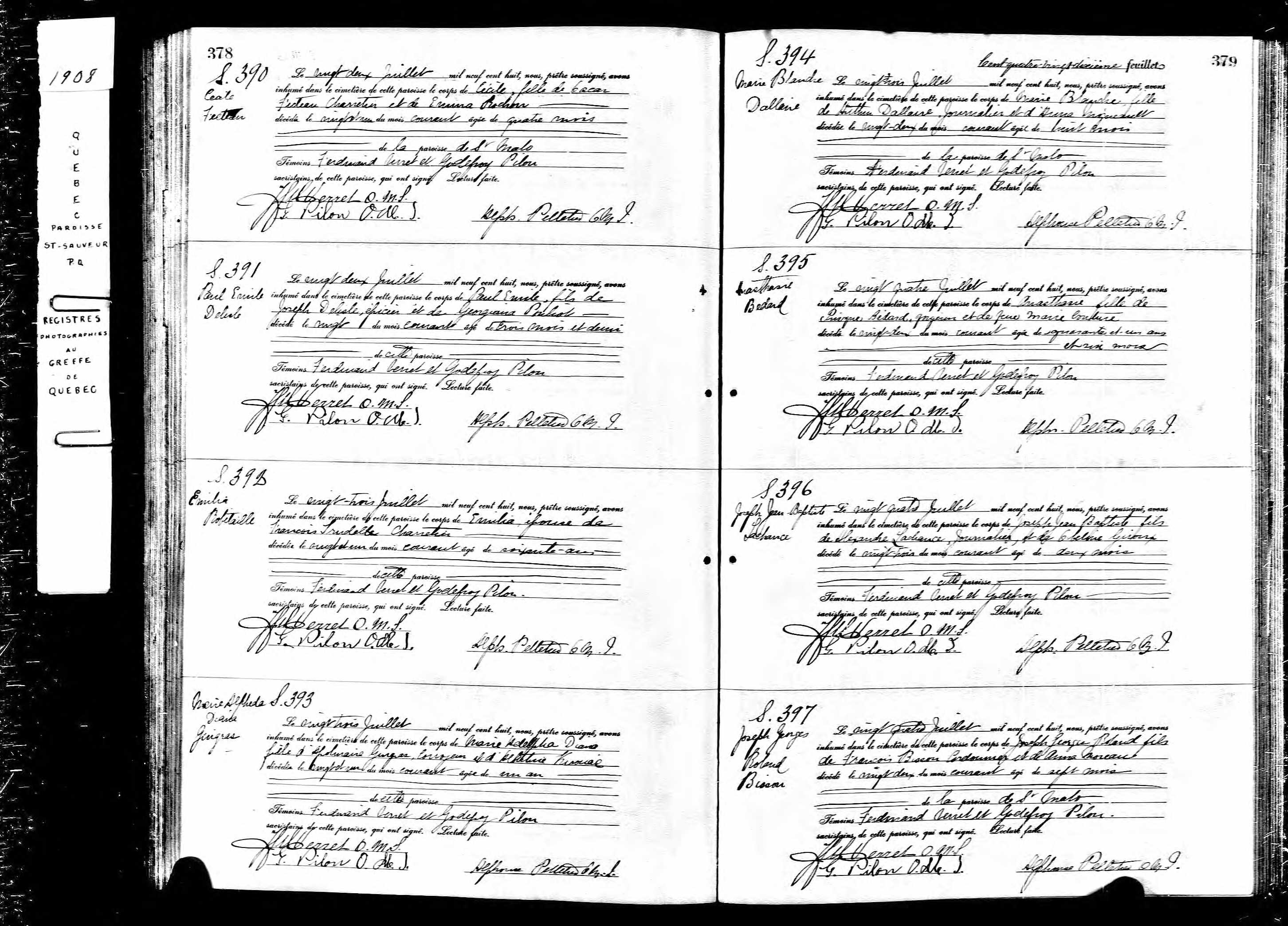 Acte de sépulture