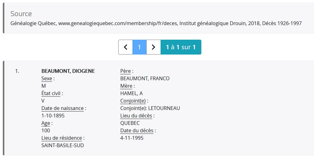 Mention du décès
