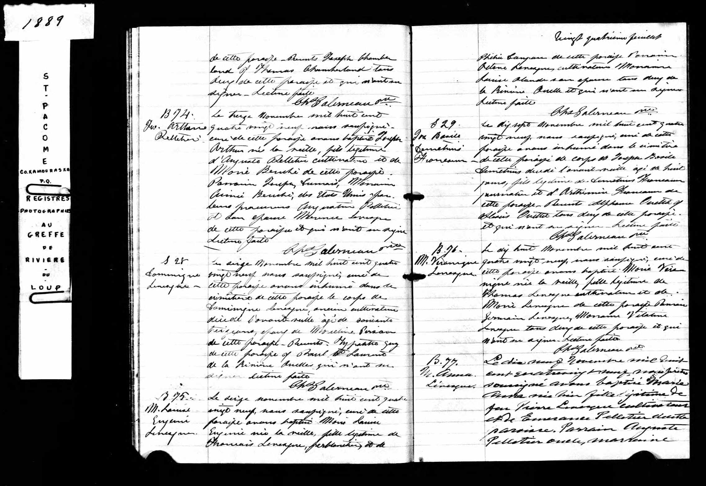 Acte de sépulture