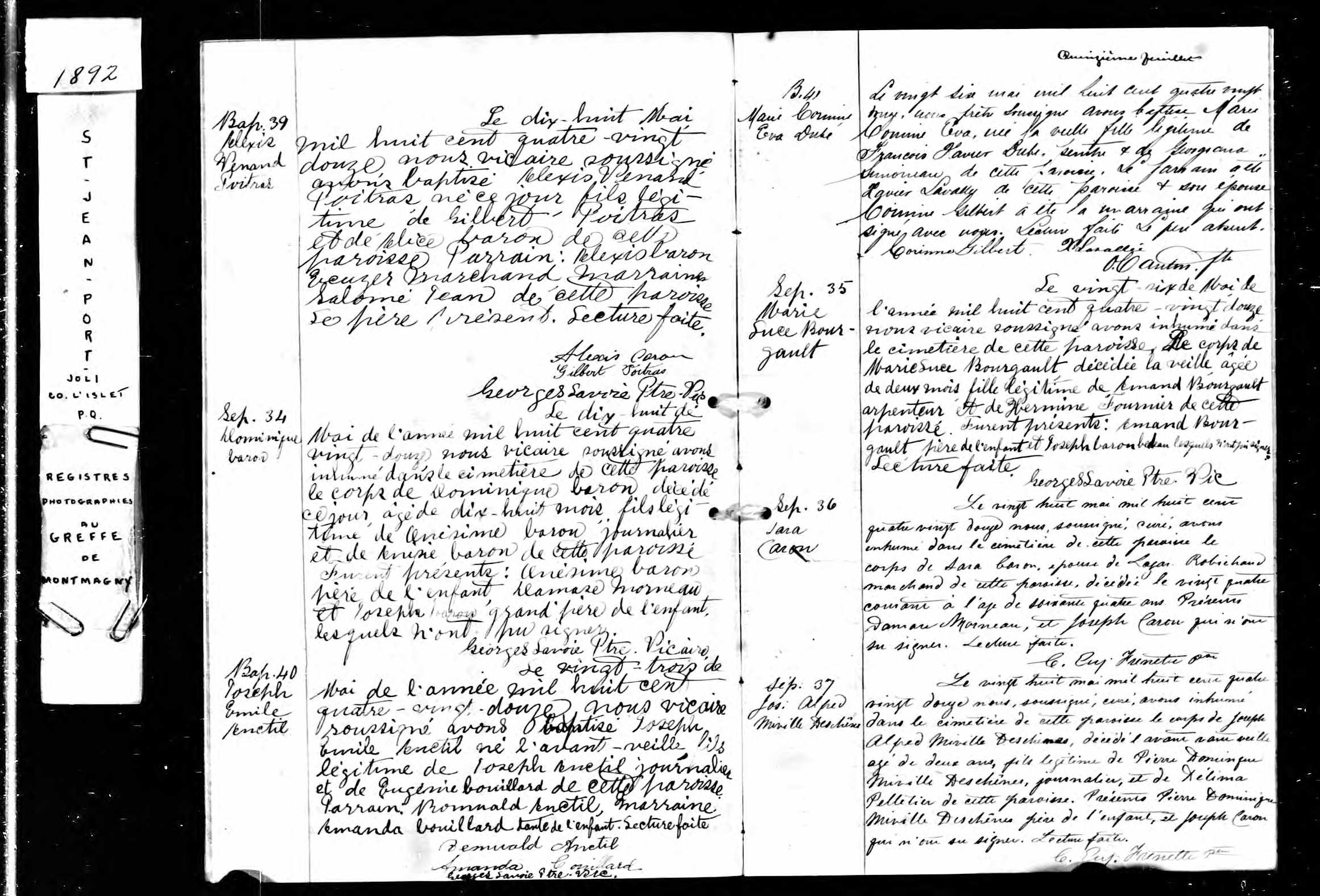 Acte de sépulture