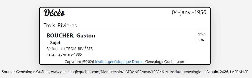 Mention du décès
