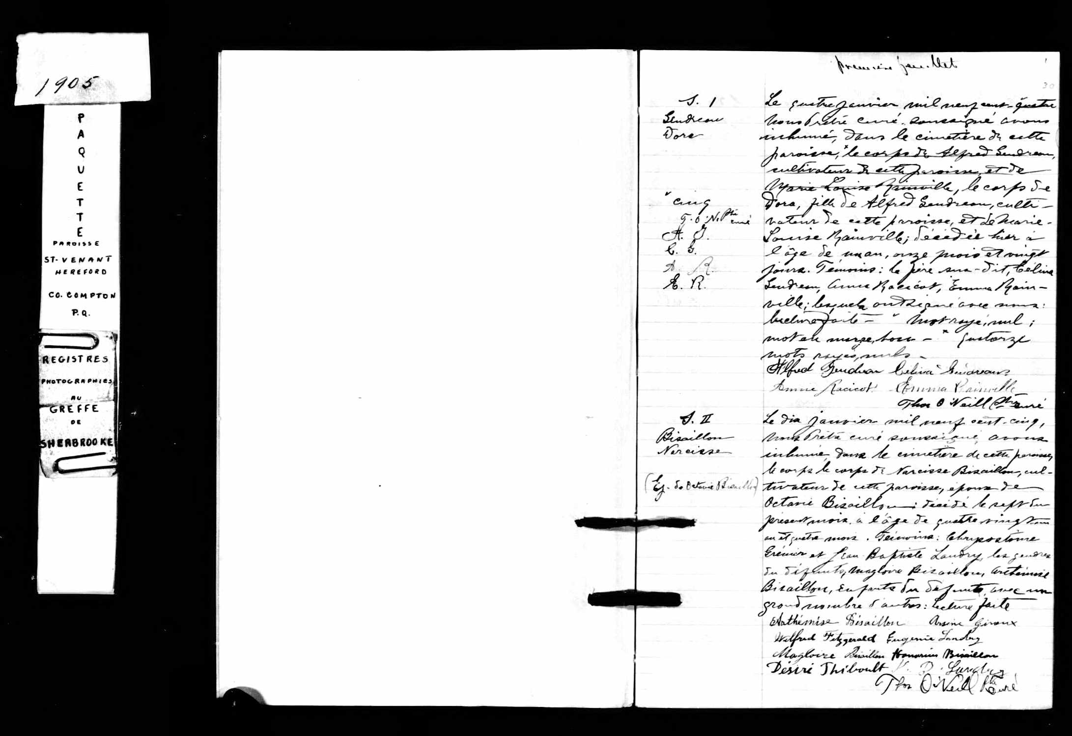 Acte de sépulture