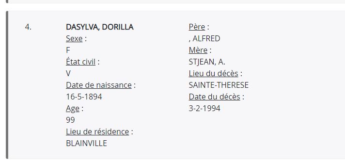 Mention de la date de décès