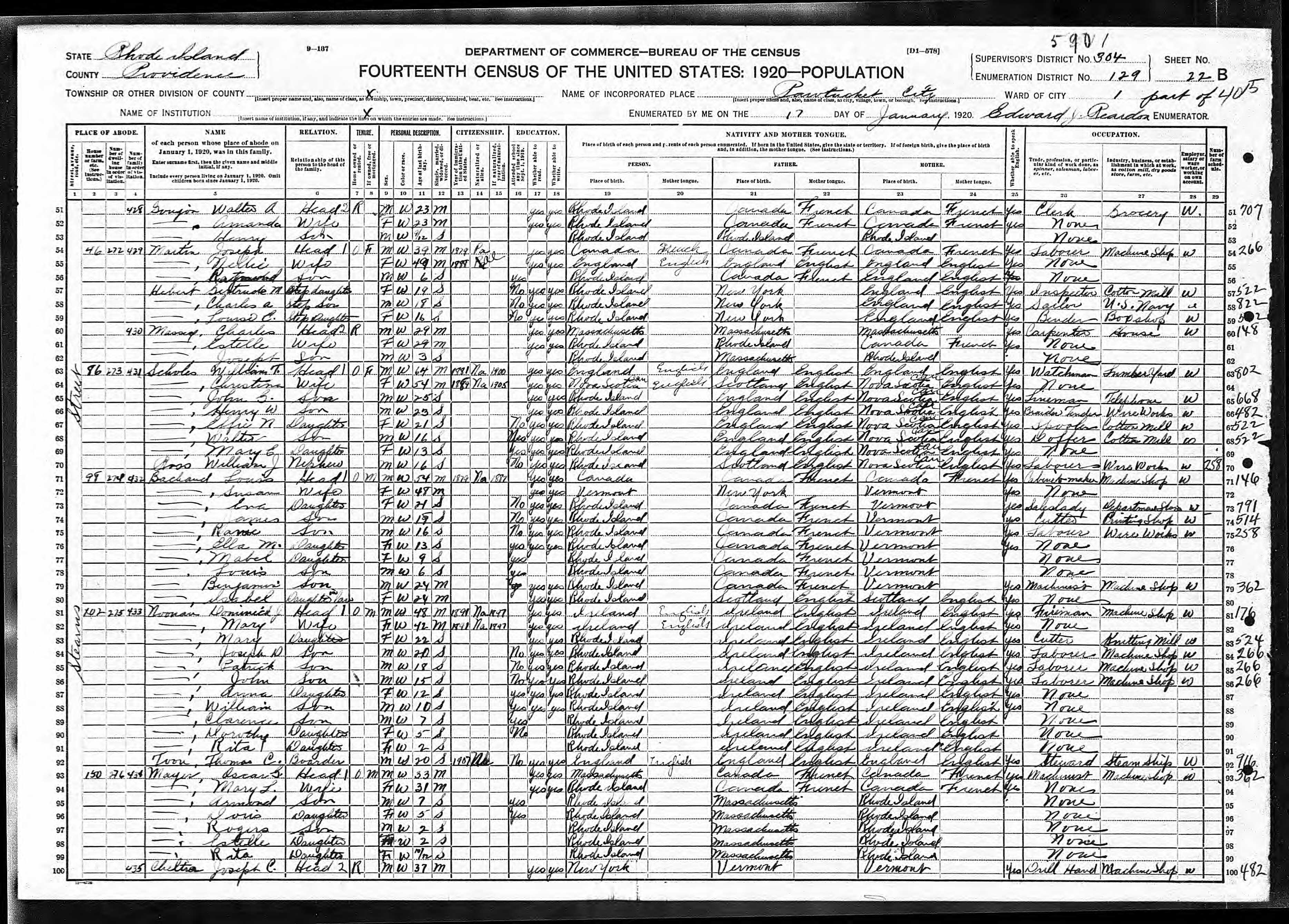 Recensement fédéral américain 1920