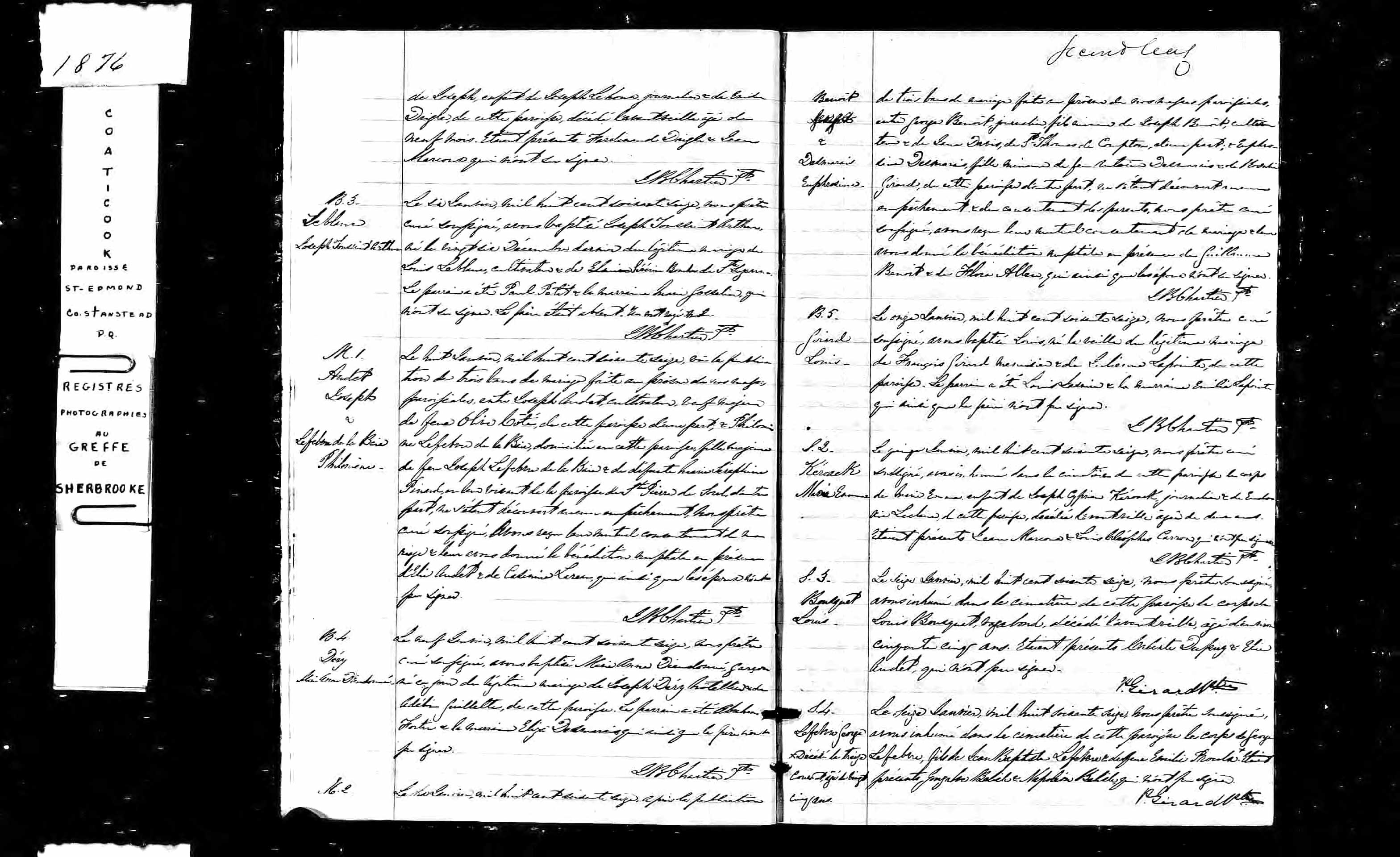 Acte de sépulture