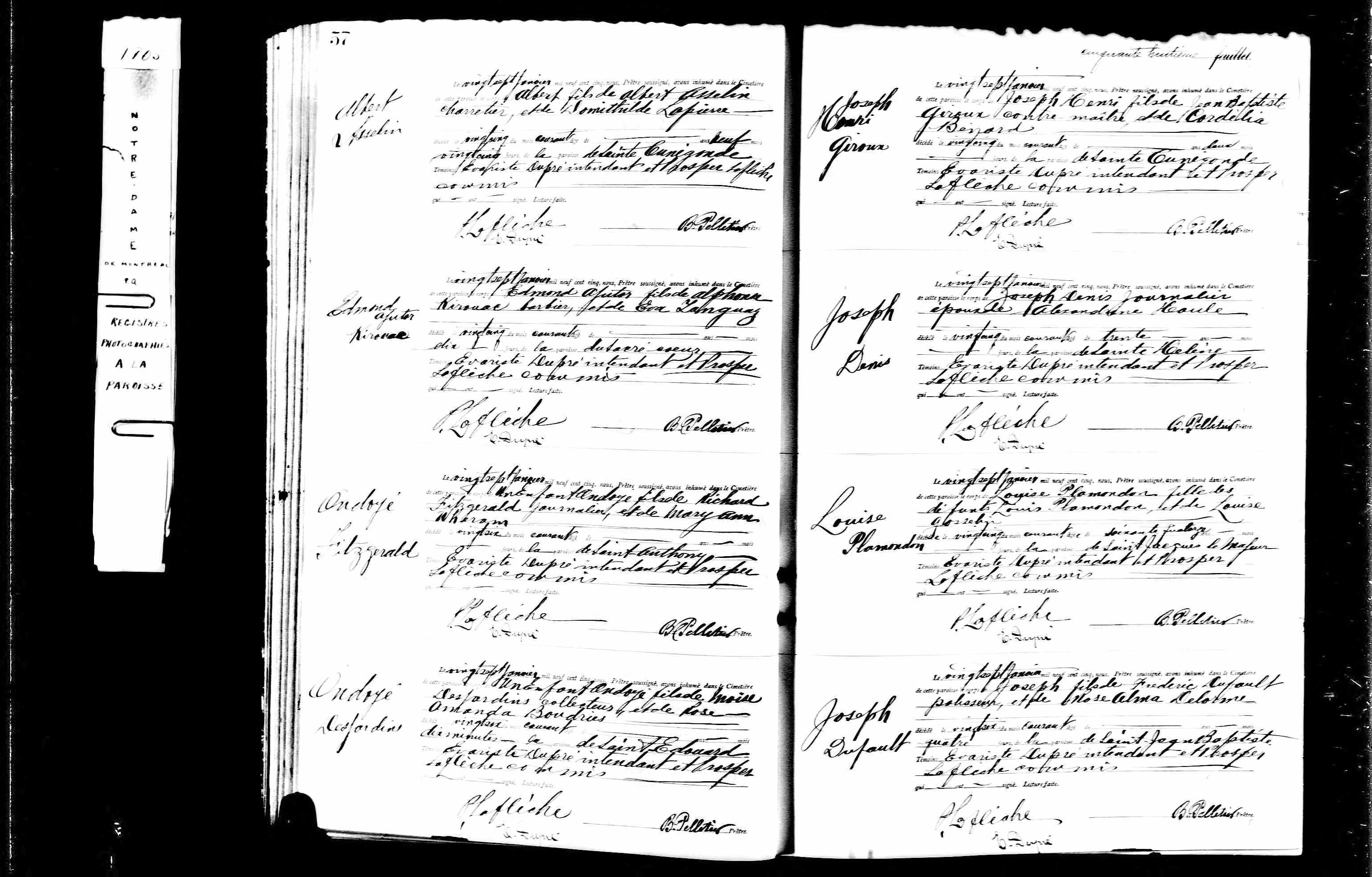 Acte de sépulture