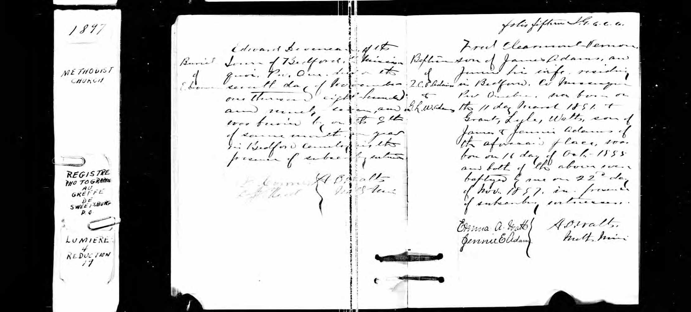 Acte de sépulture
