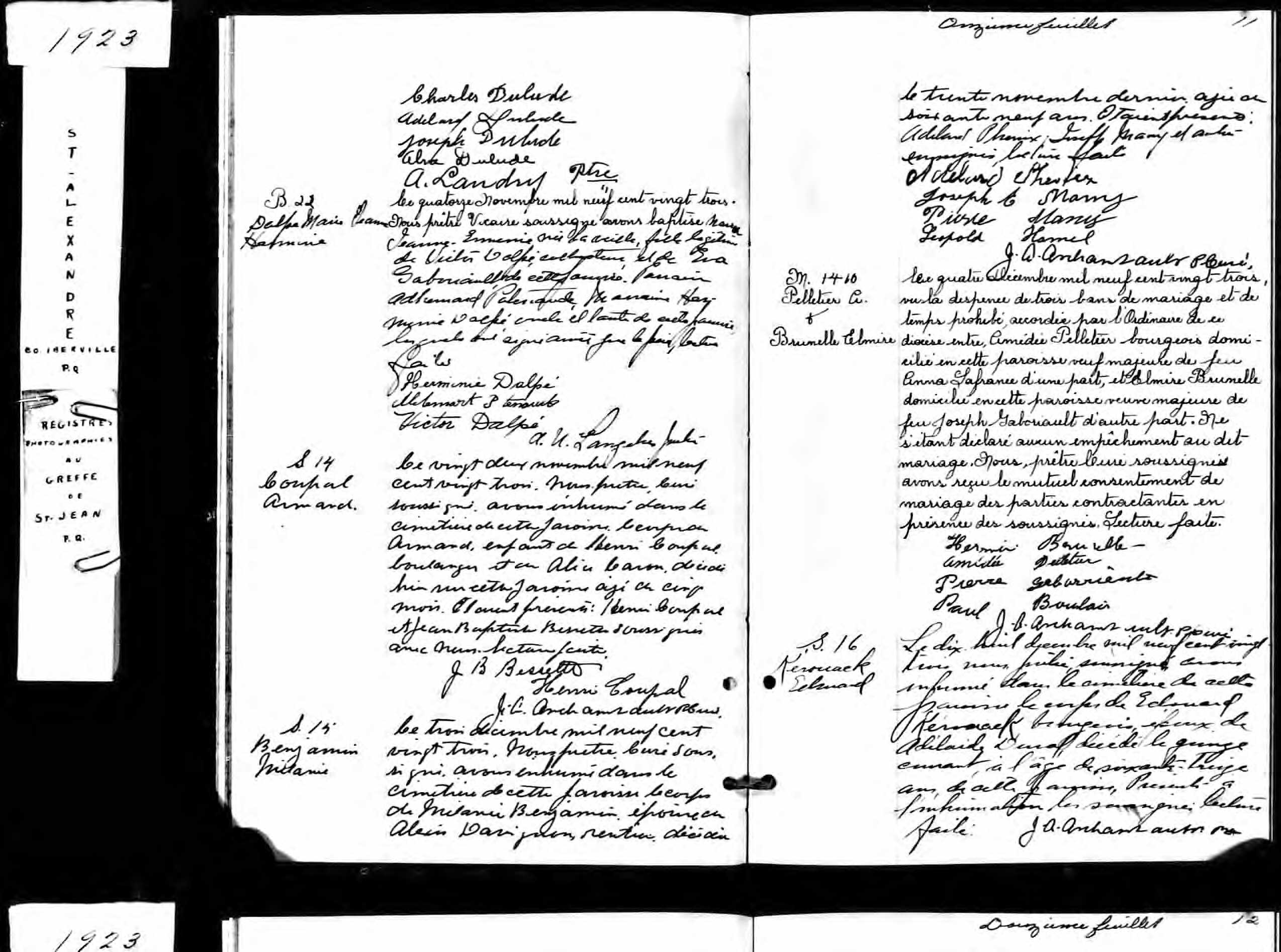 Acte de sépulture