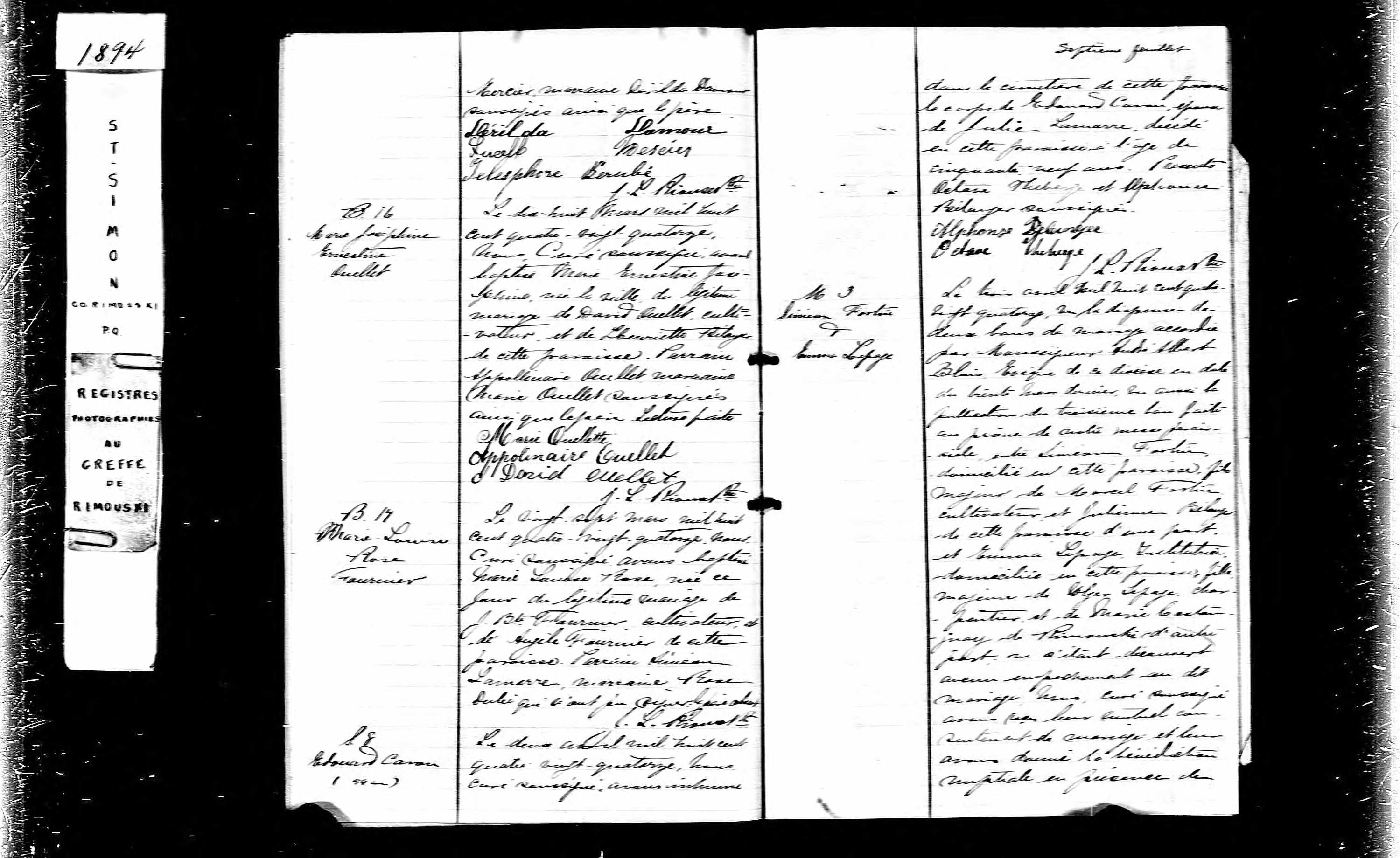 Acte de sépulture