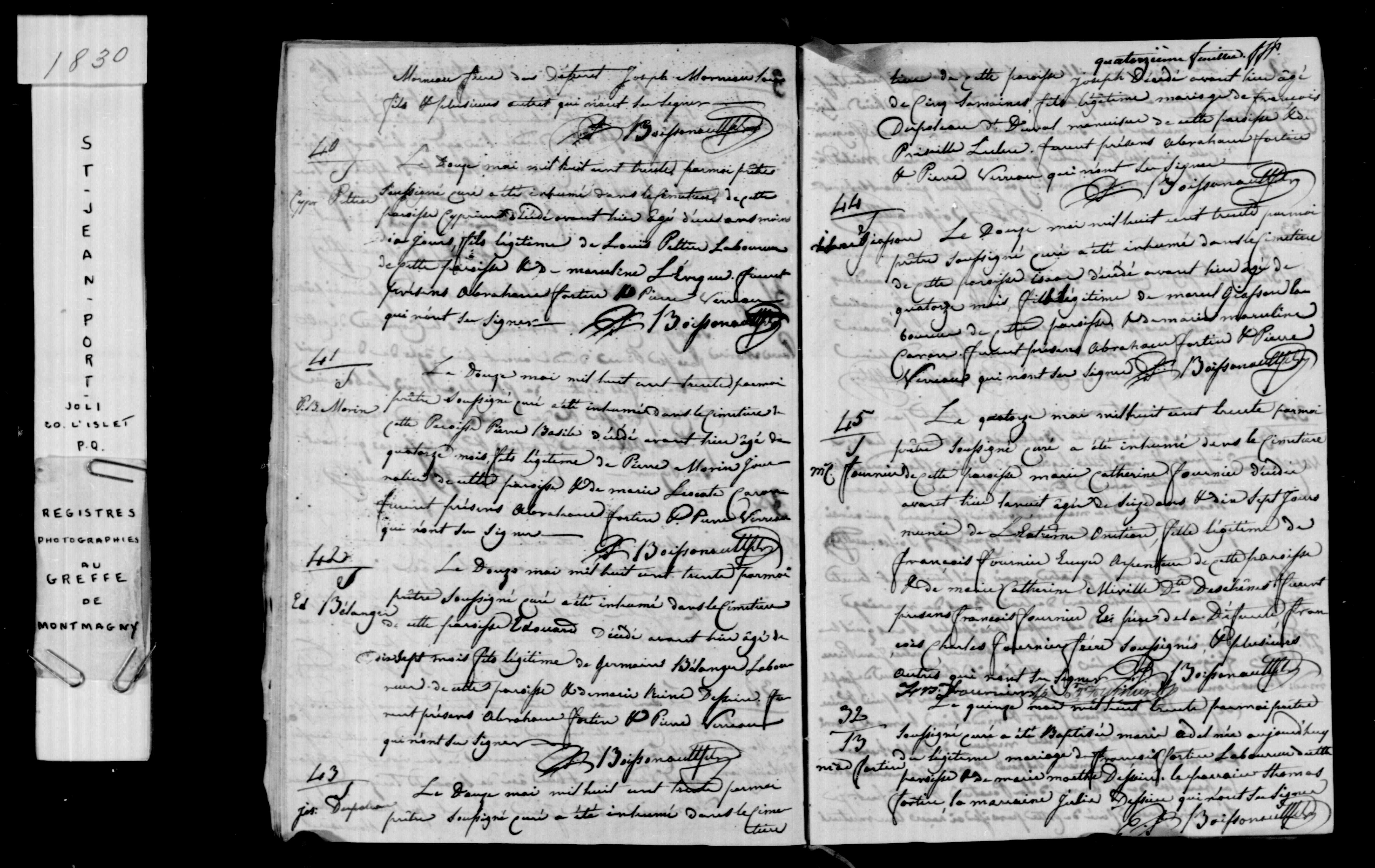 Acte de sépulture