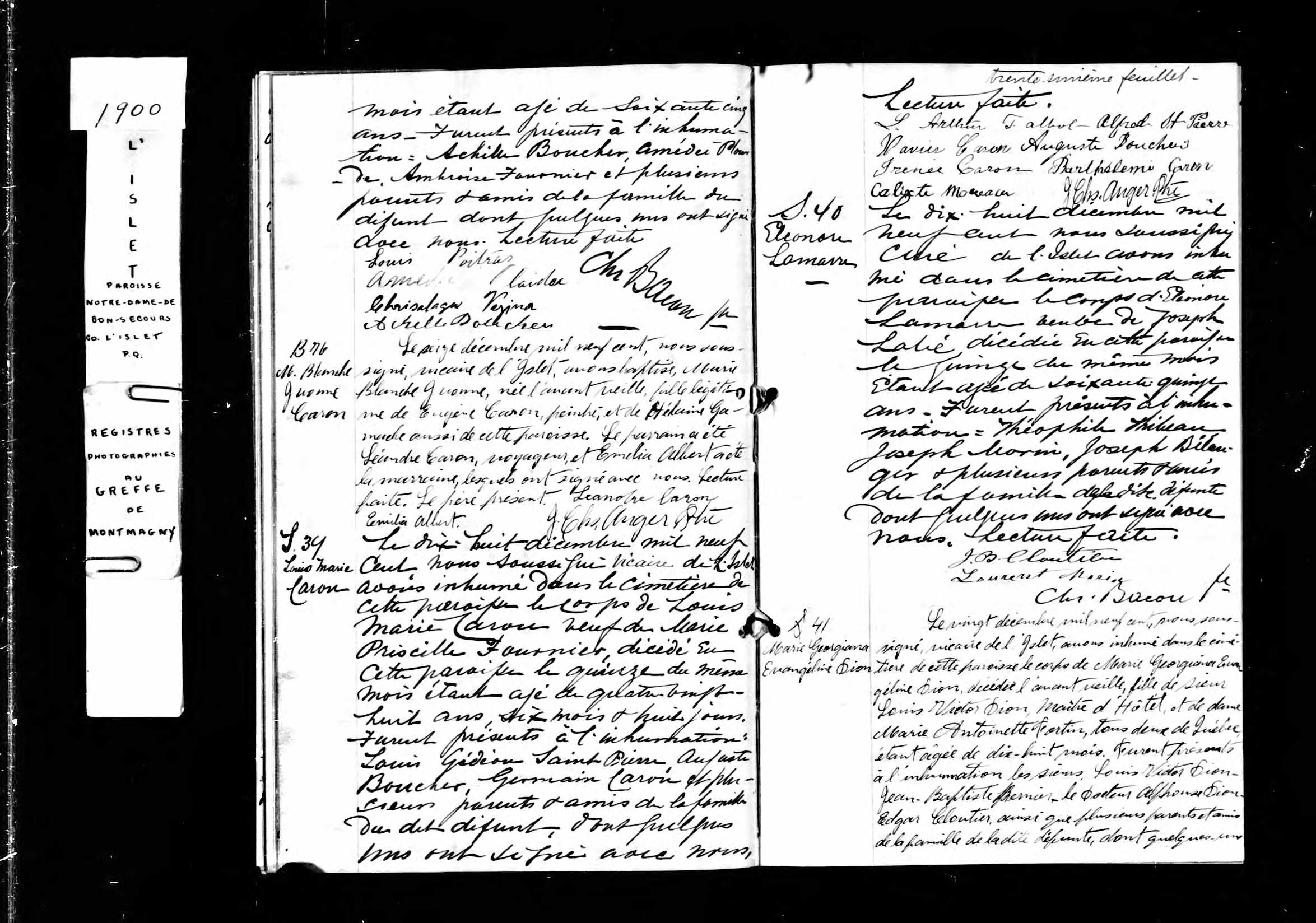 Acte de sépulture