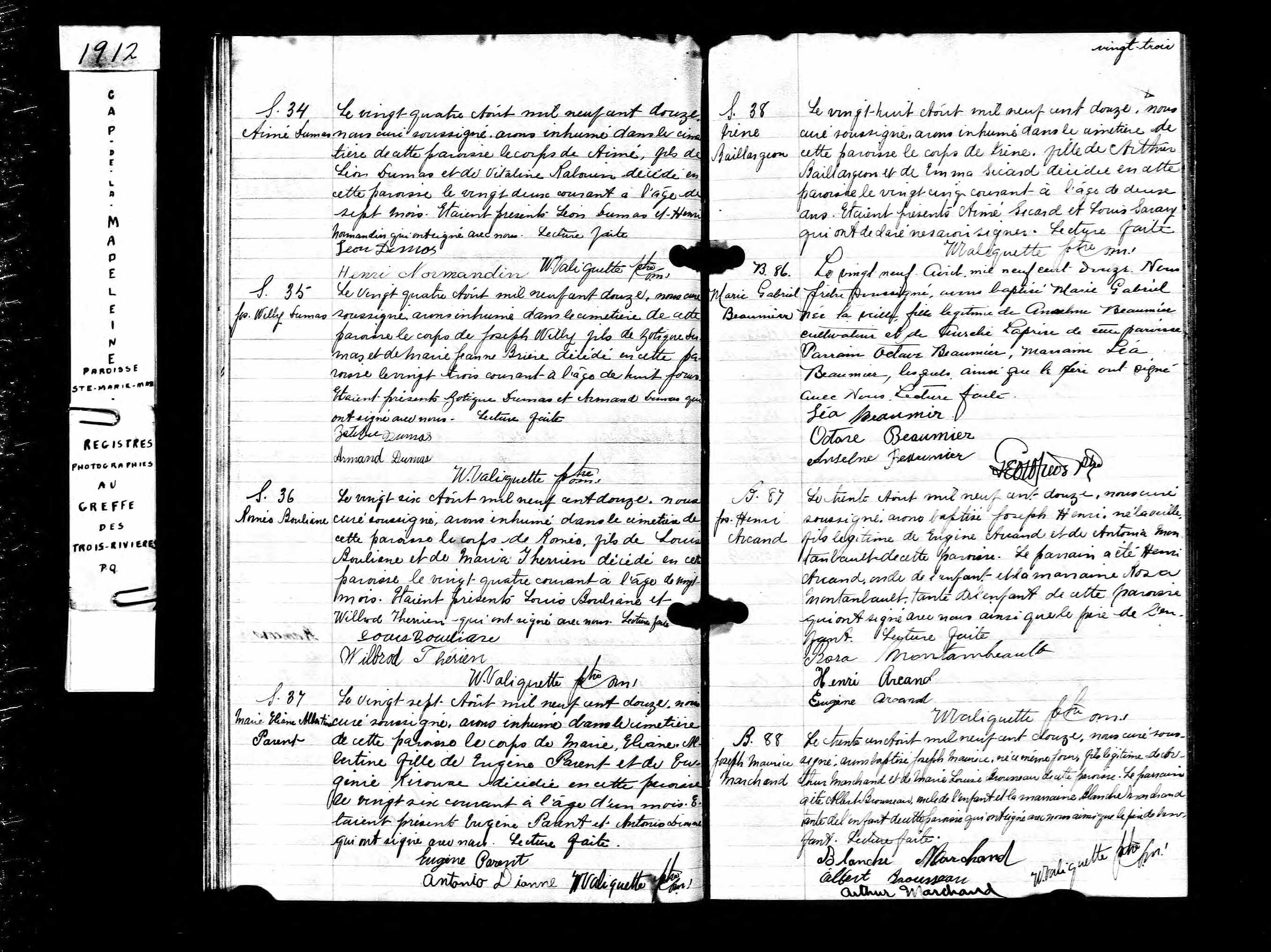 Acte de sépulture
