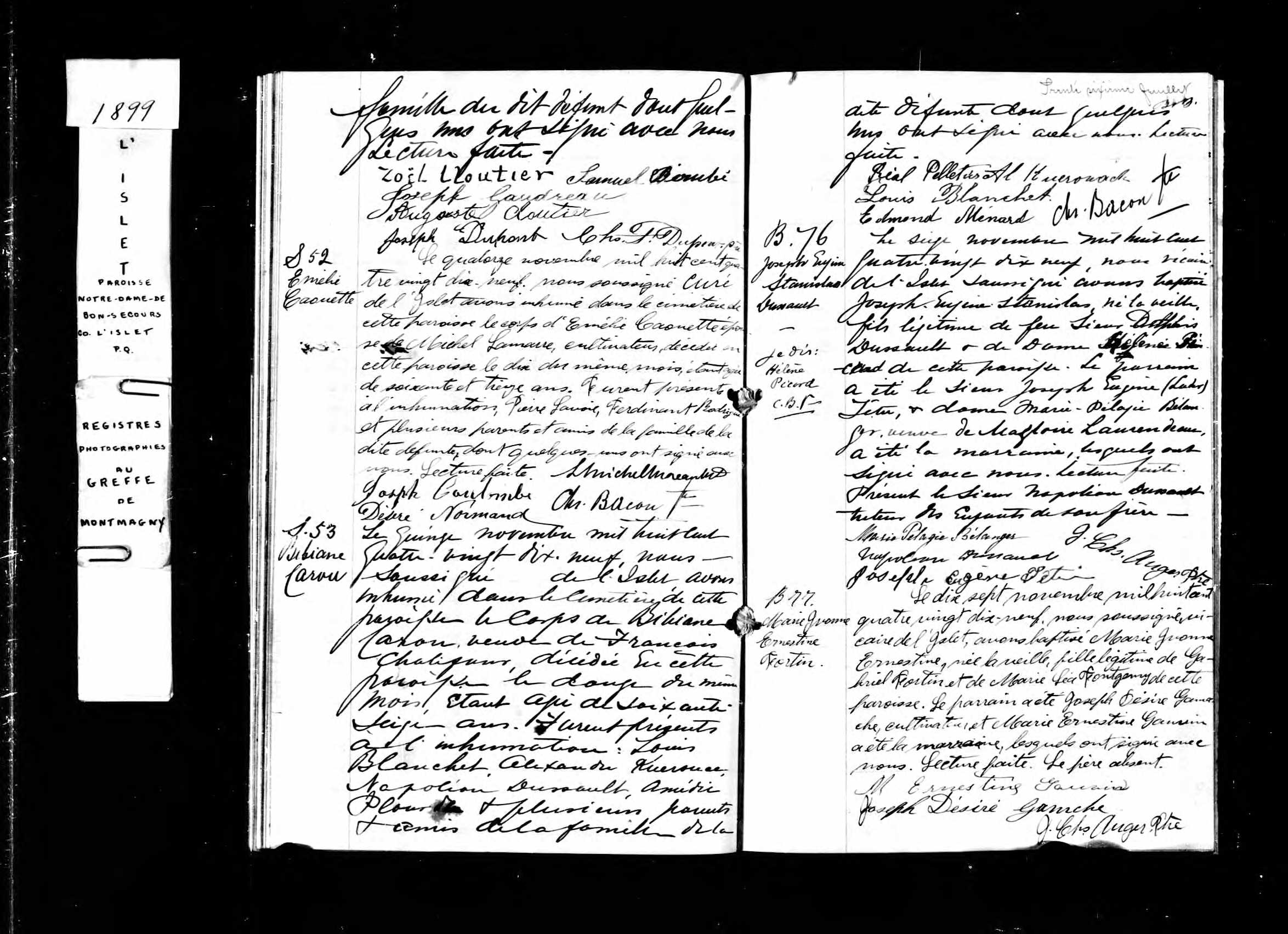 Acte de sépulture