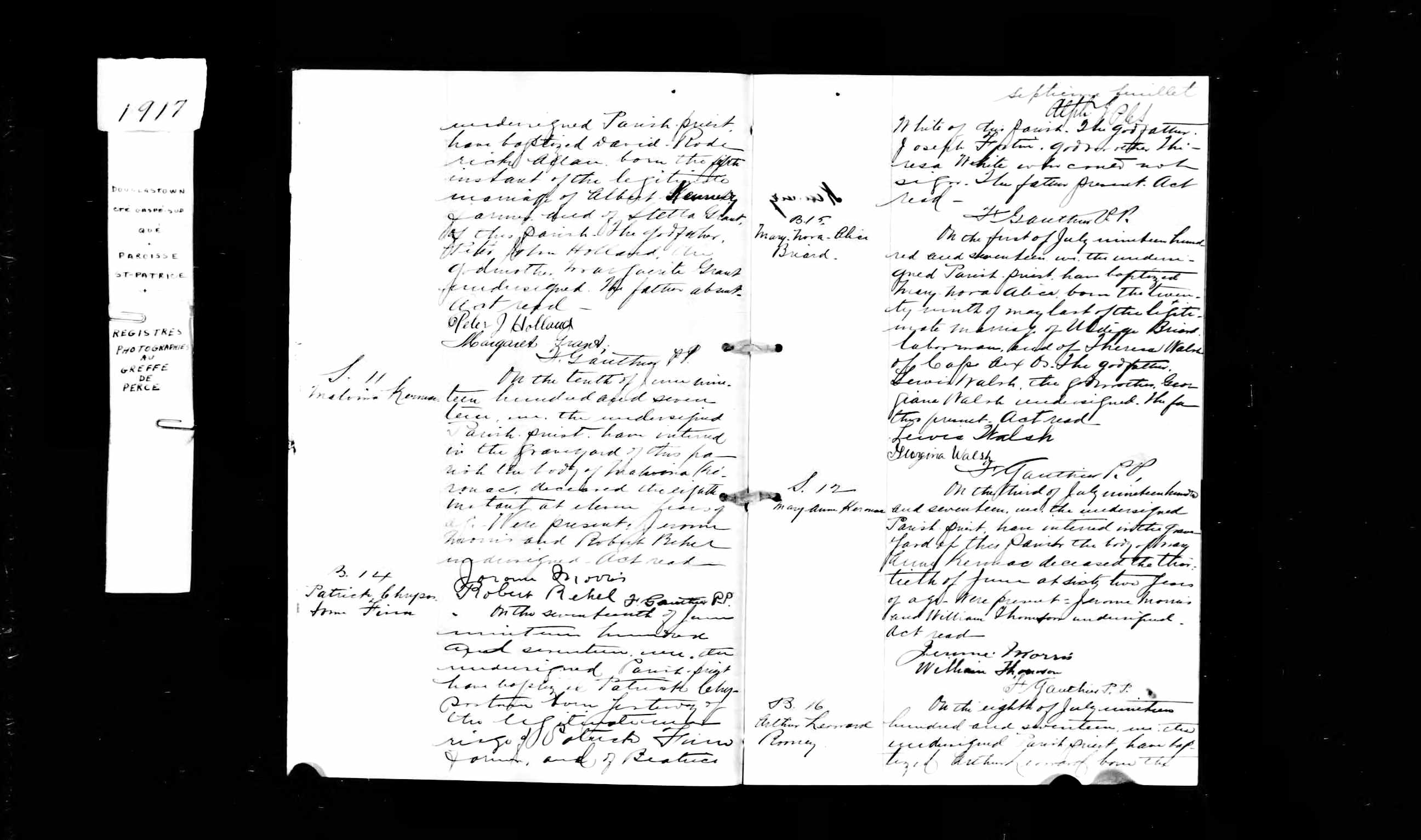 Acte de sépulture