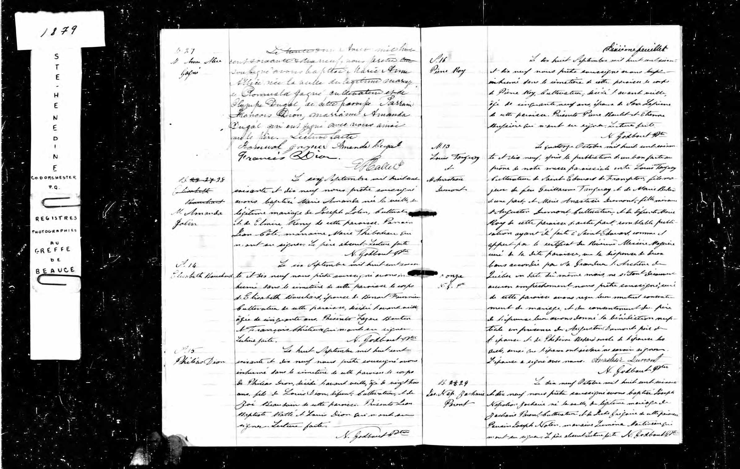 Acte de sépulture