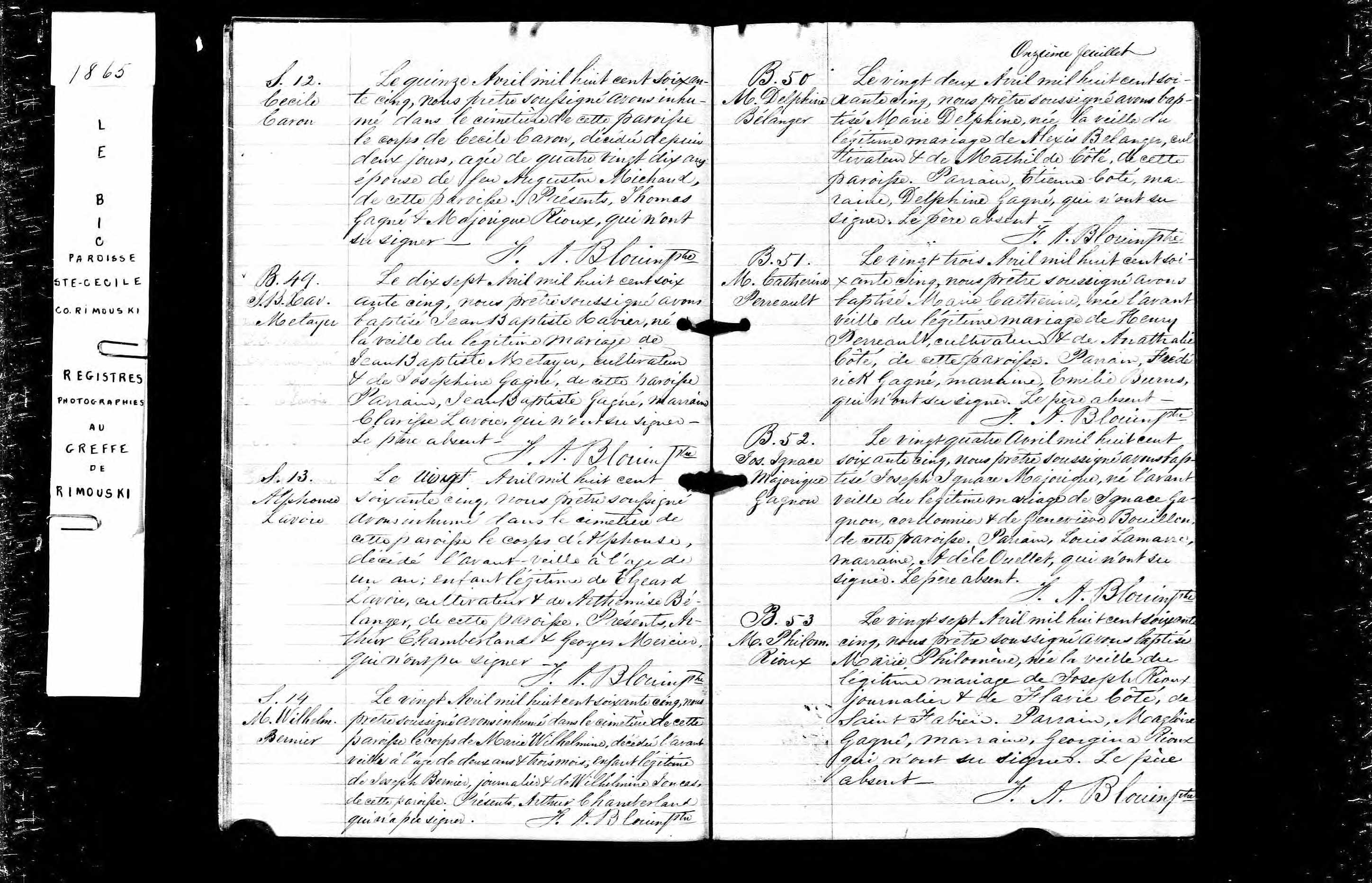 Acte de sépulture