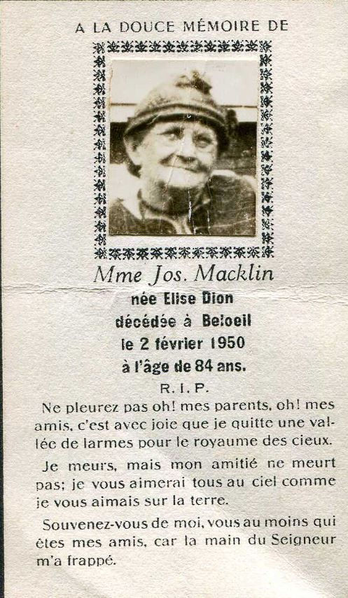Carte mortuaire
