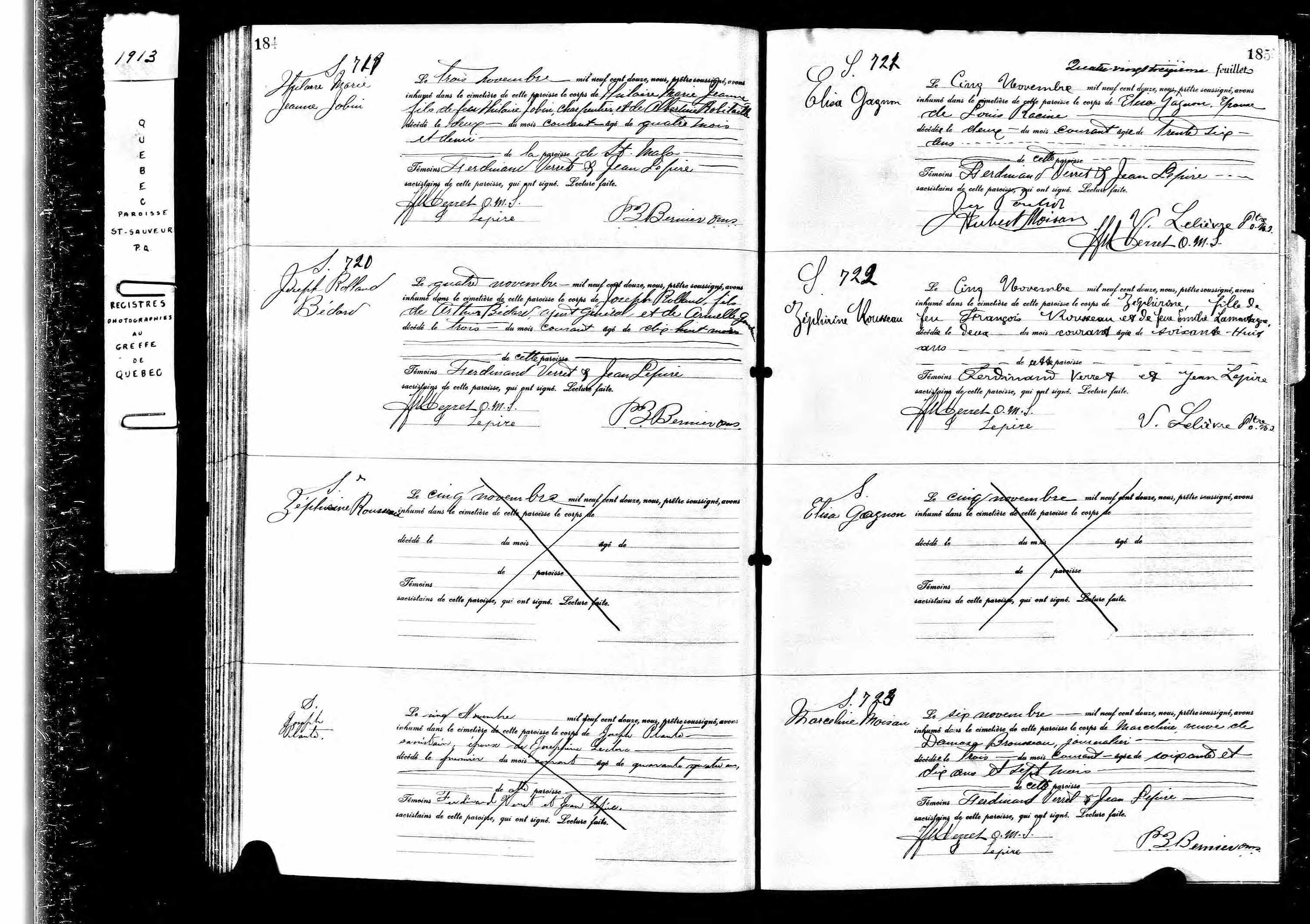 Acte de sépulture Acte de sépulture