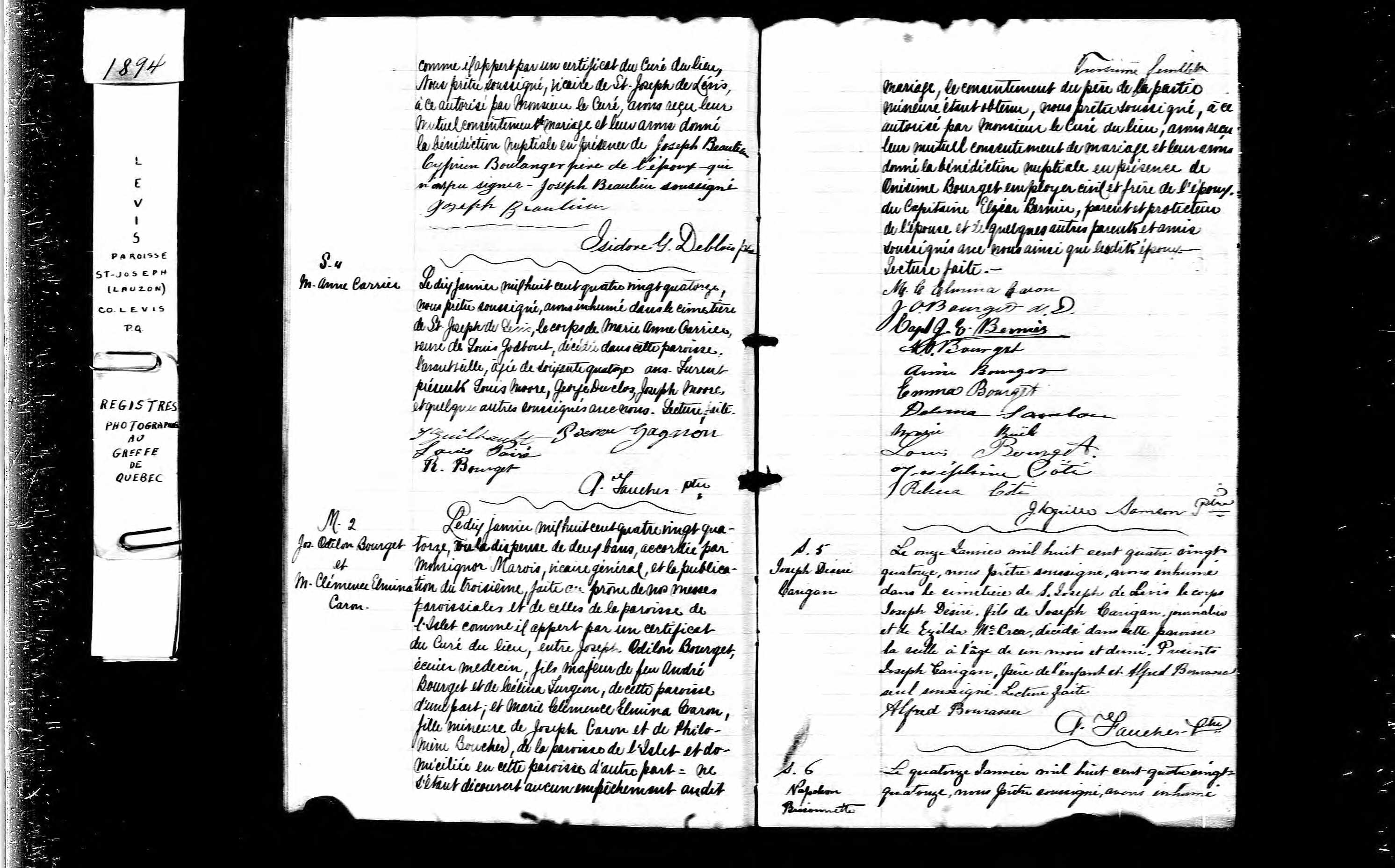 Acte de mariage en premières noces
