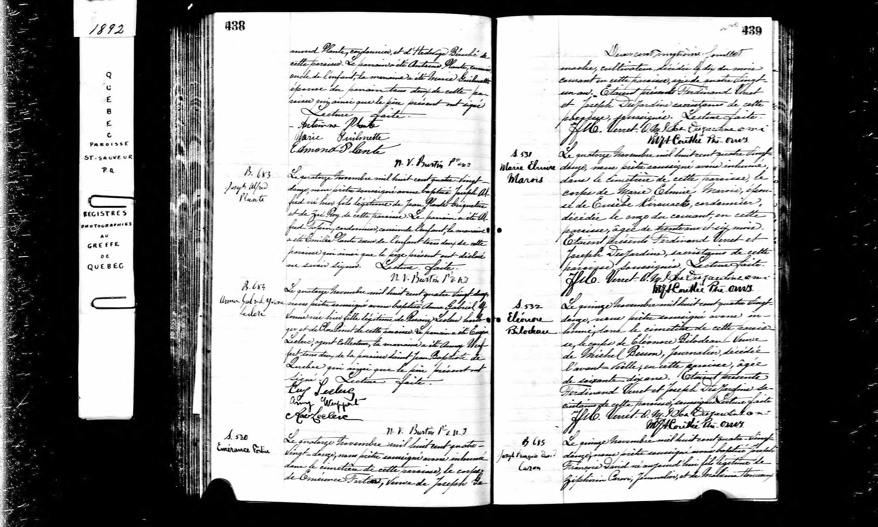 Acte de sépulture
