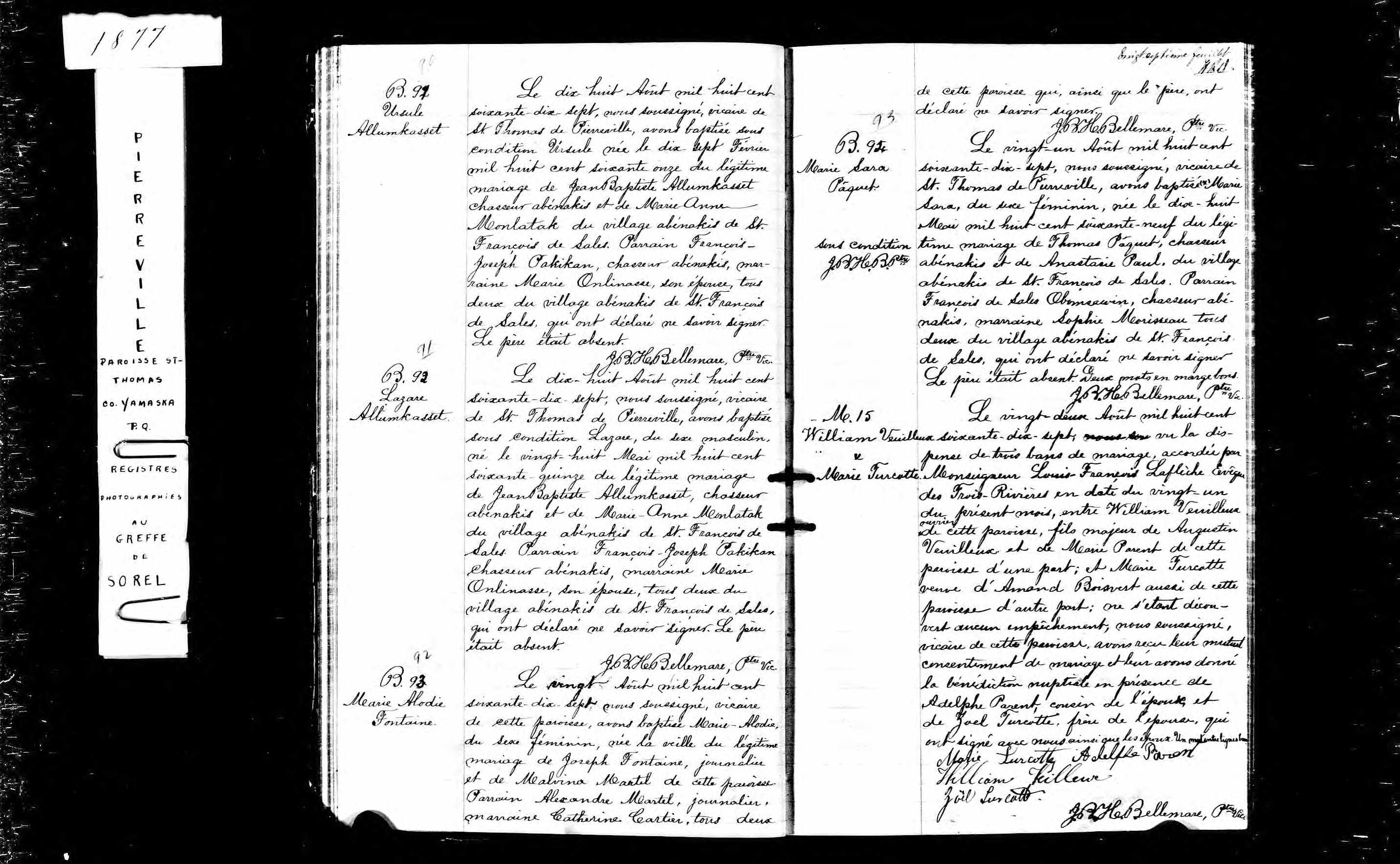 Acte de baptême Acte de baptême