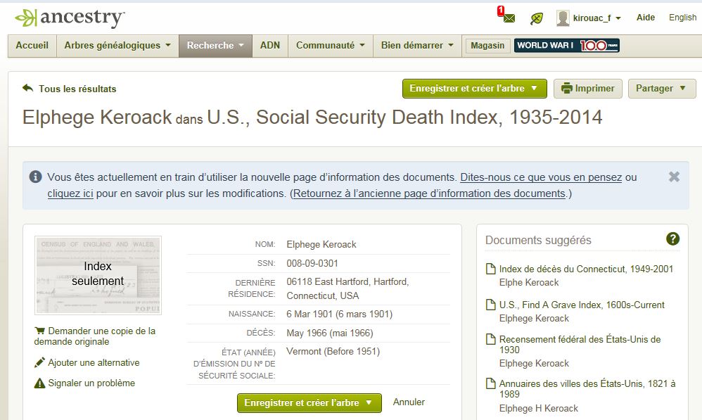 Mention du mois de décès