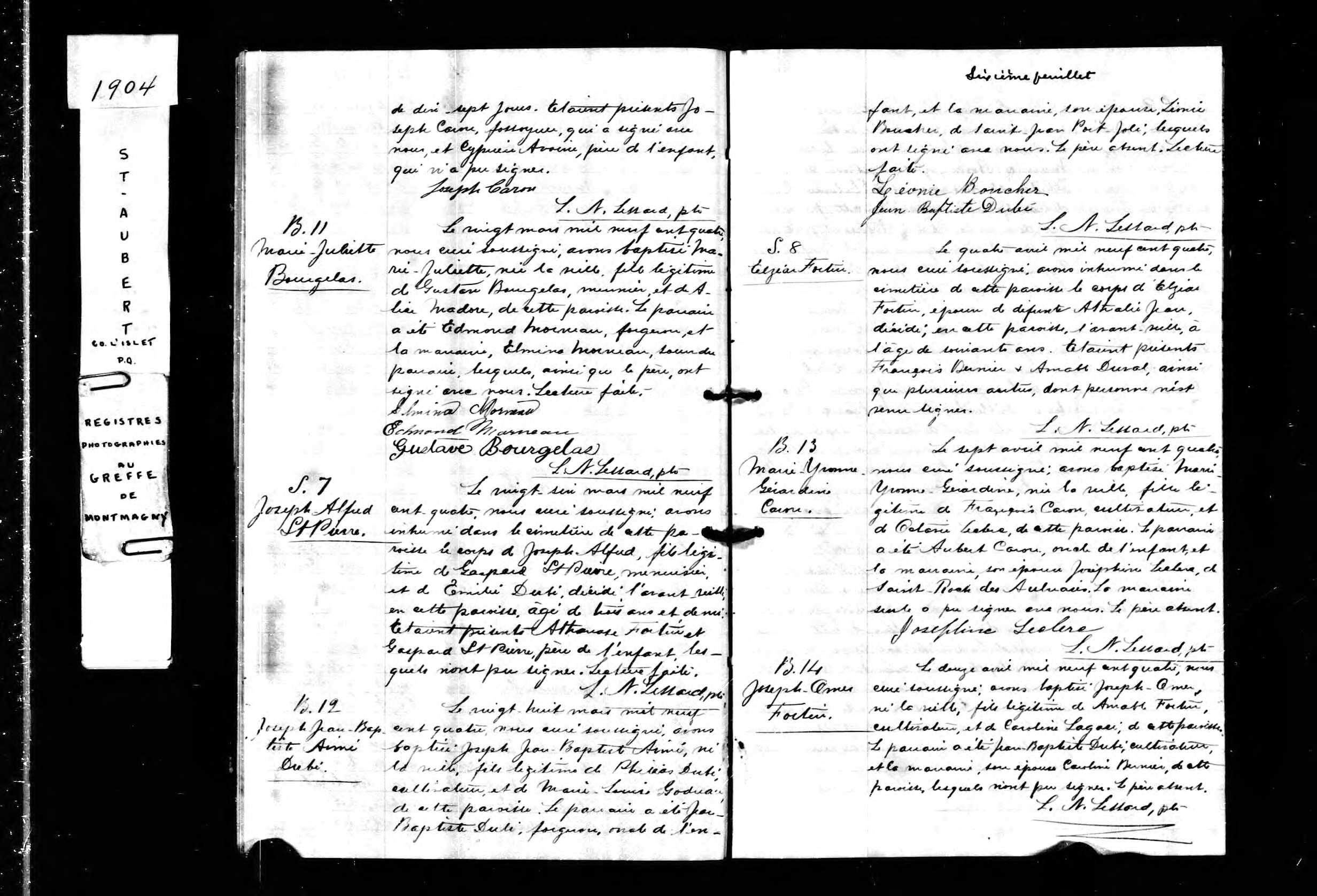  Acte de sépulture
