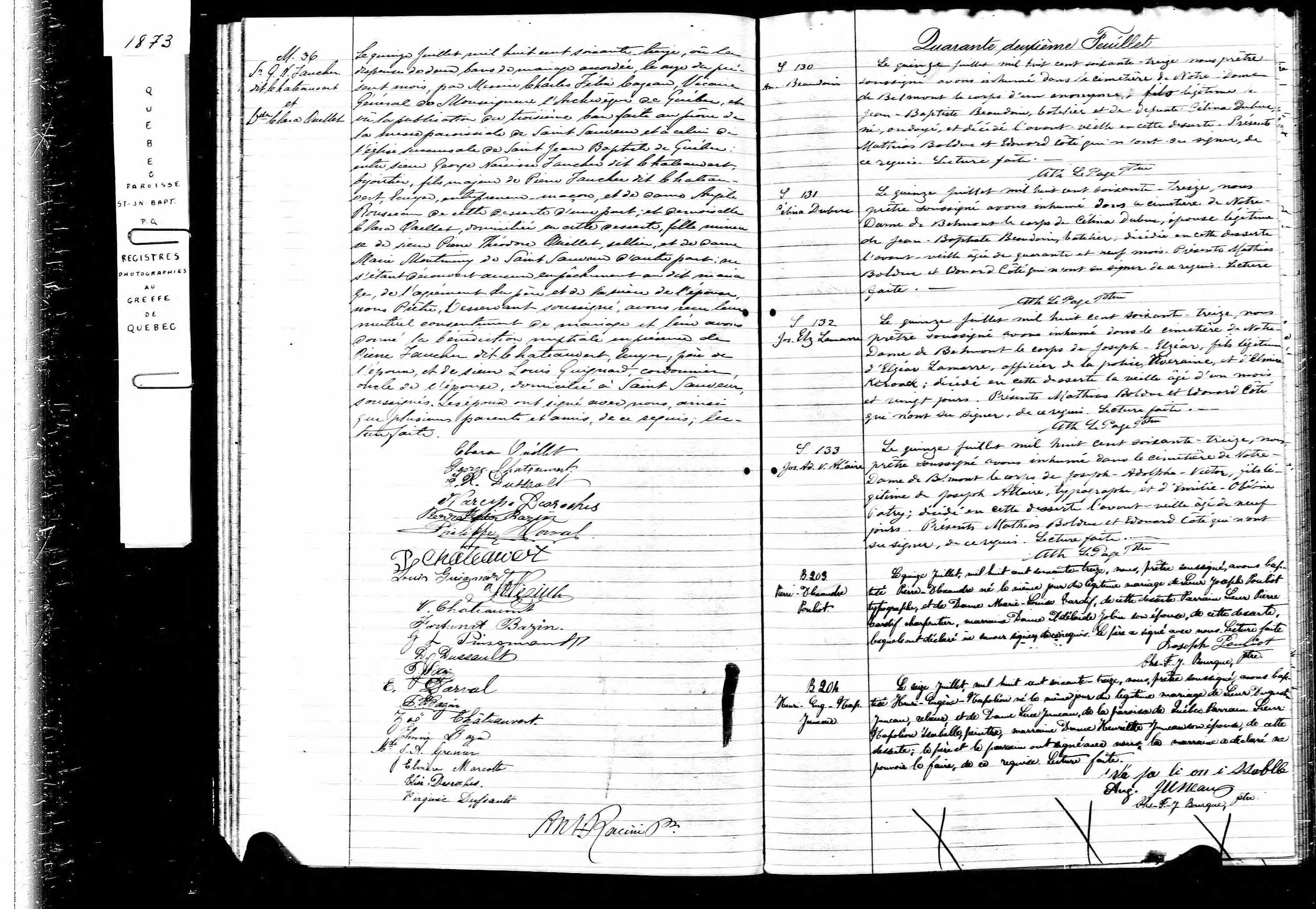 Acte de sépulture