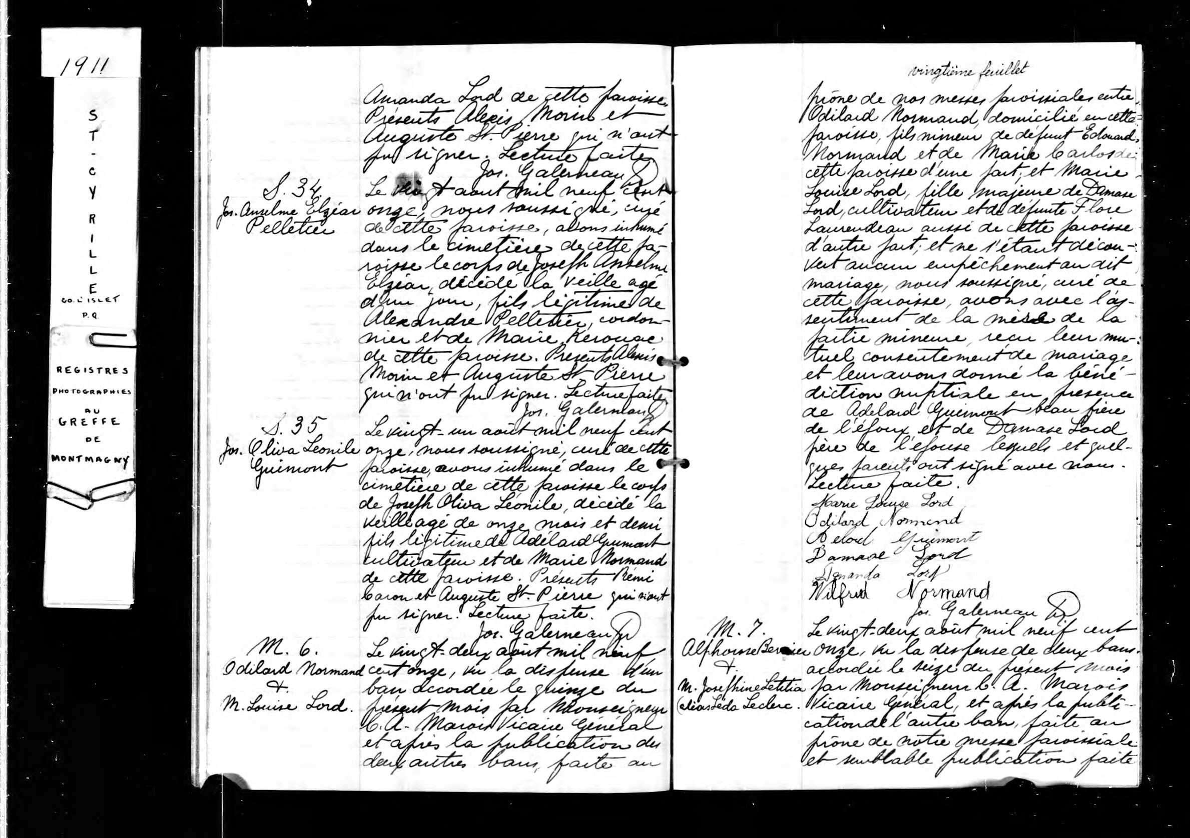 Acte de sépulture