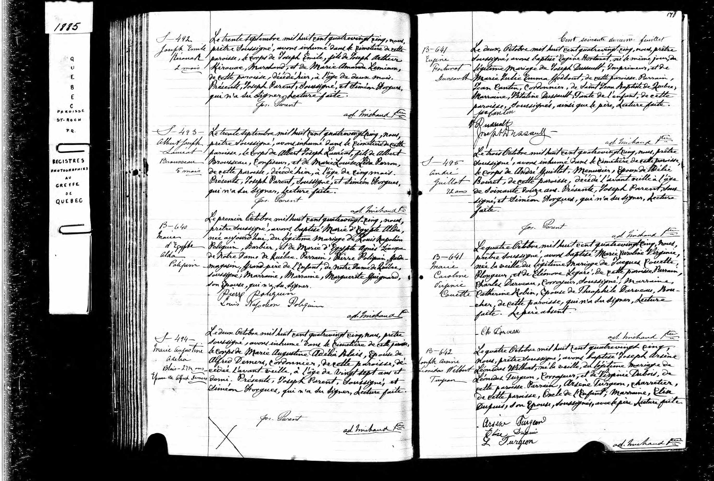 Acte de sépulture