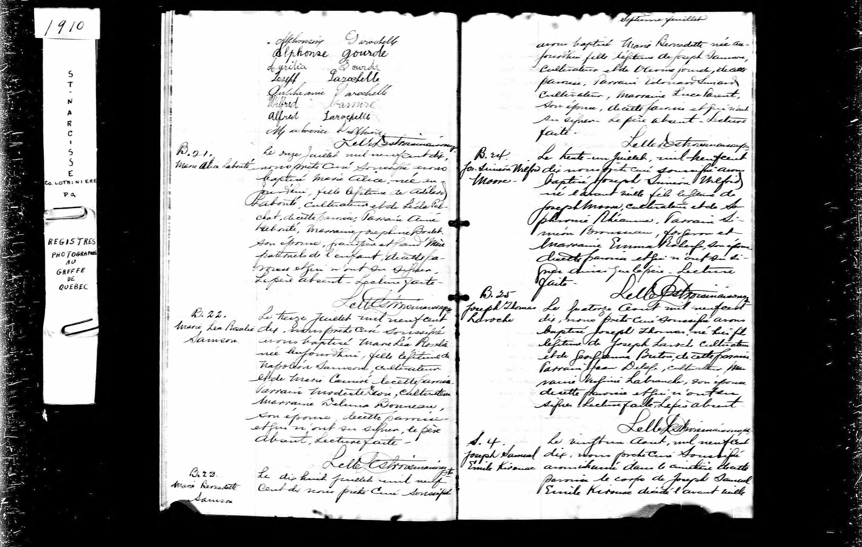  Acte de sépulture