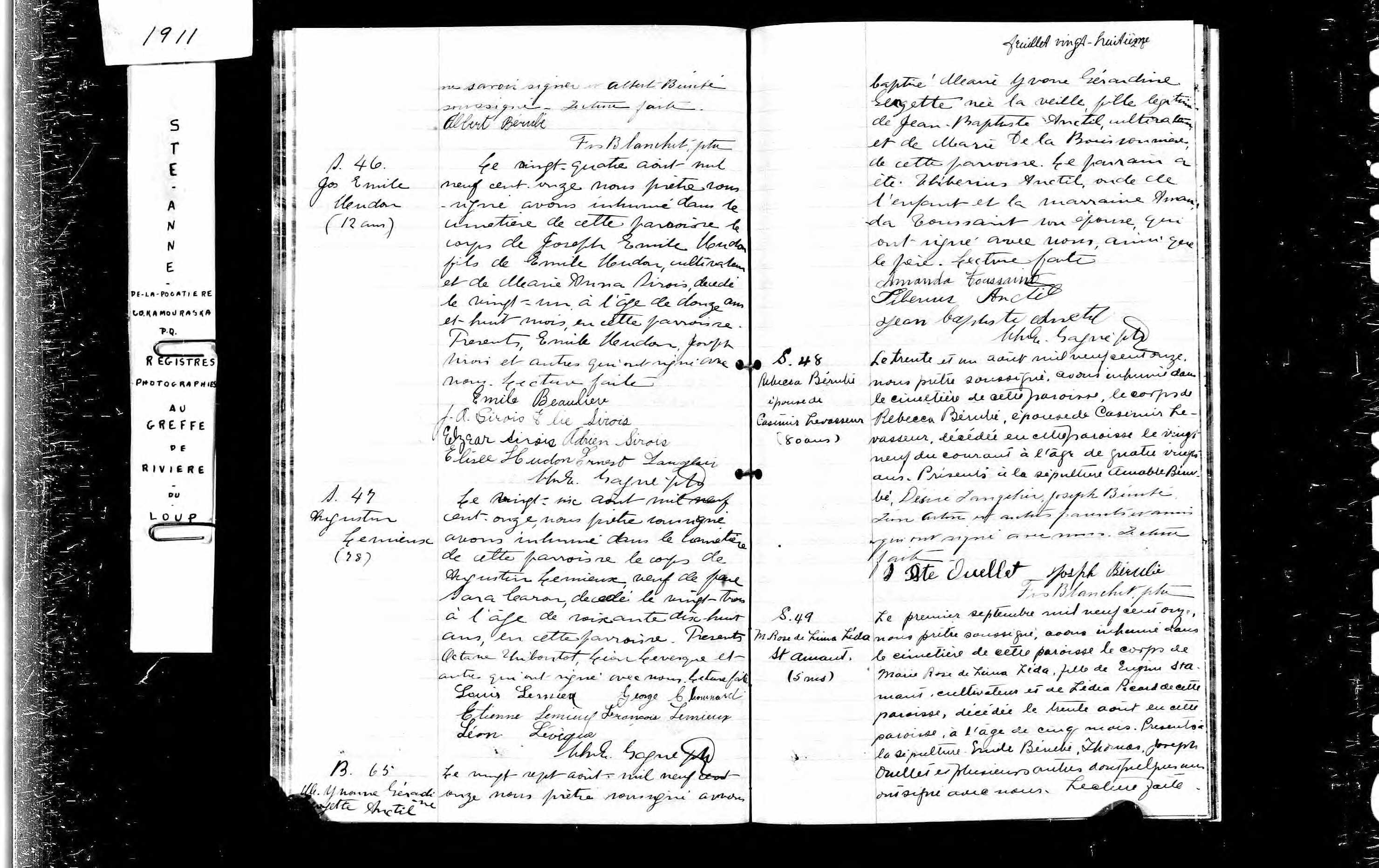 Acte de sépulture