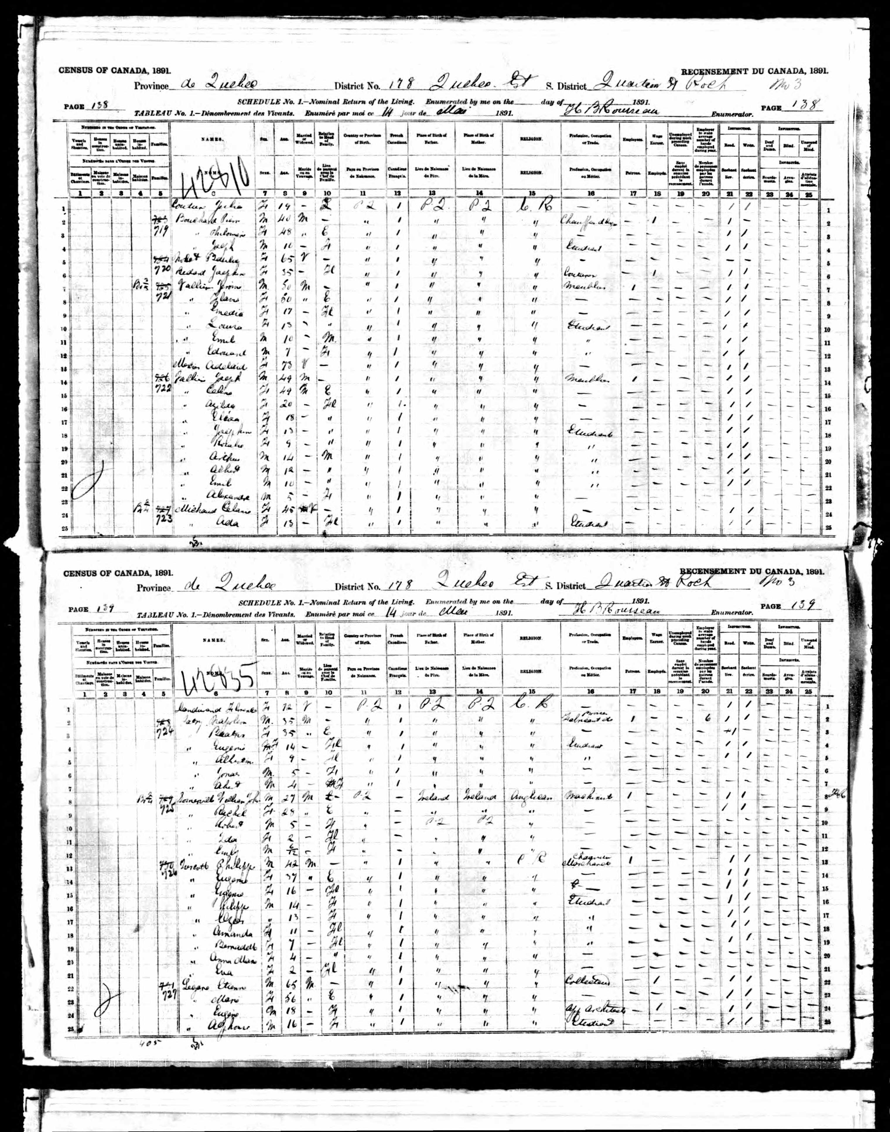 Recensement canadien 1891
